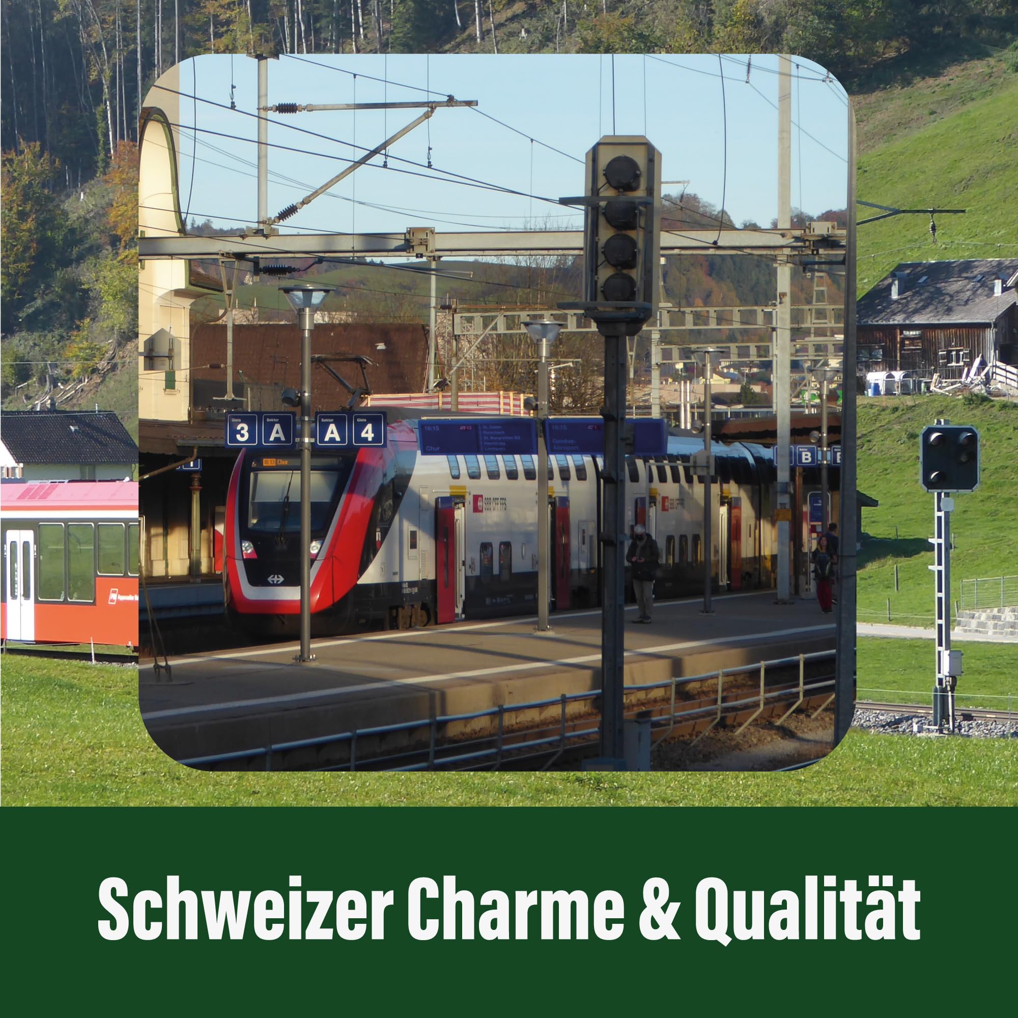 Lichtsignal Typ L RhB für Spur G analog / digital mit Decoder und LEDs - Gartenbahn Spur G (3X 3-Fach)