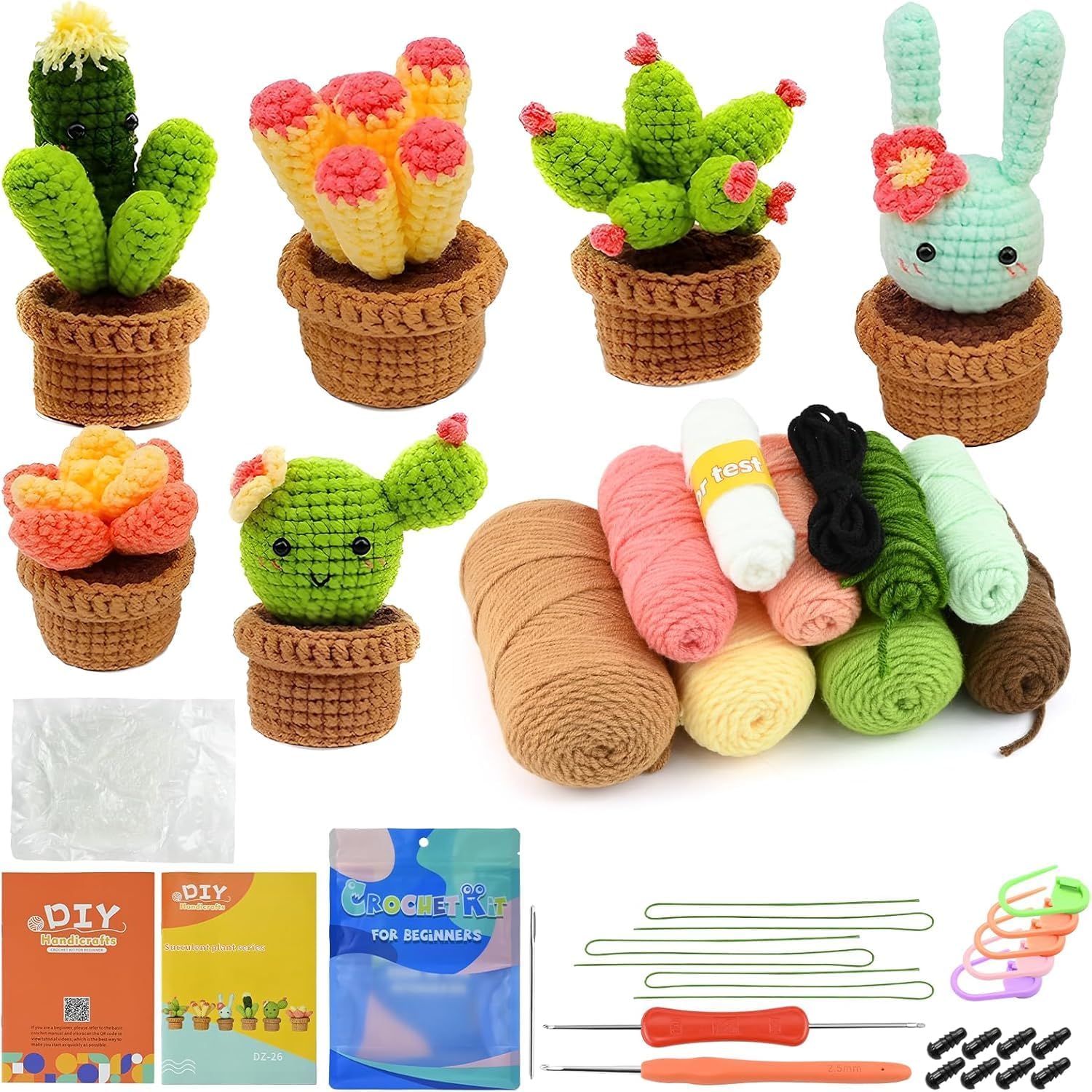 TREXEE Crochet Kit for Beginners DIY Crochet Flower Kit for Adults & Kids Create Sunflower, Hair Accessories & More Perfect Crochet Kit for Beginners, Woobles, & Flower Making-image-26
