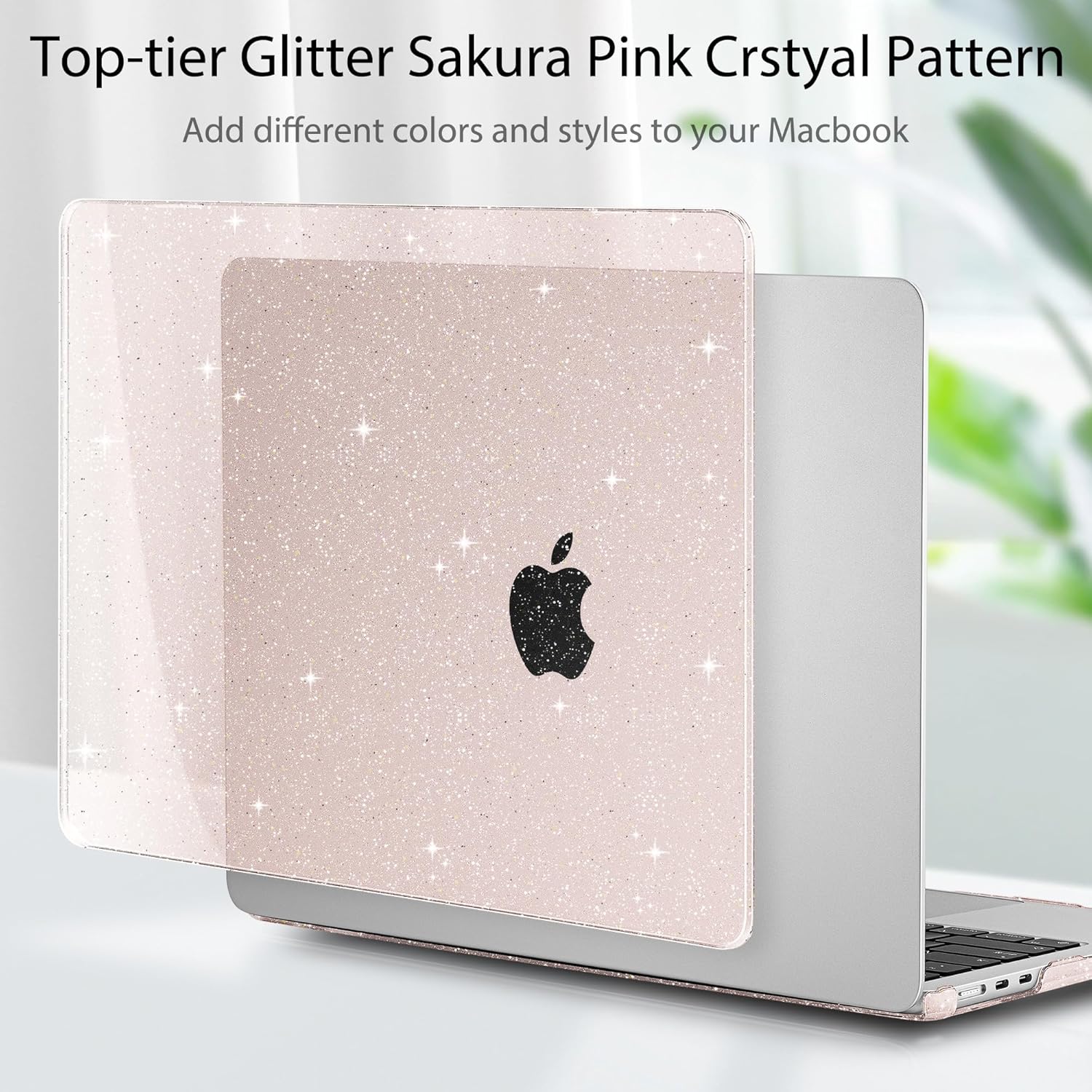 Mektron Case for MacBook Air 15 INCH 2025 M4 A3241 2024 M3 A3114 /2023 M2 A2941 Case with 15.3" Liquid Retina Display & Touch ID Cover, Plastic Hard Shell with Screen Protector, A-Sakura Pink