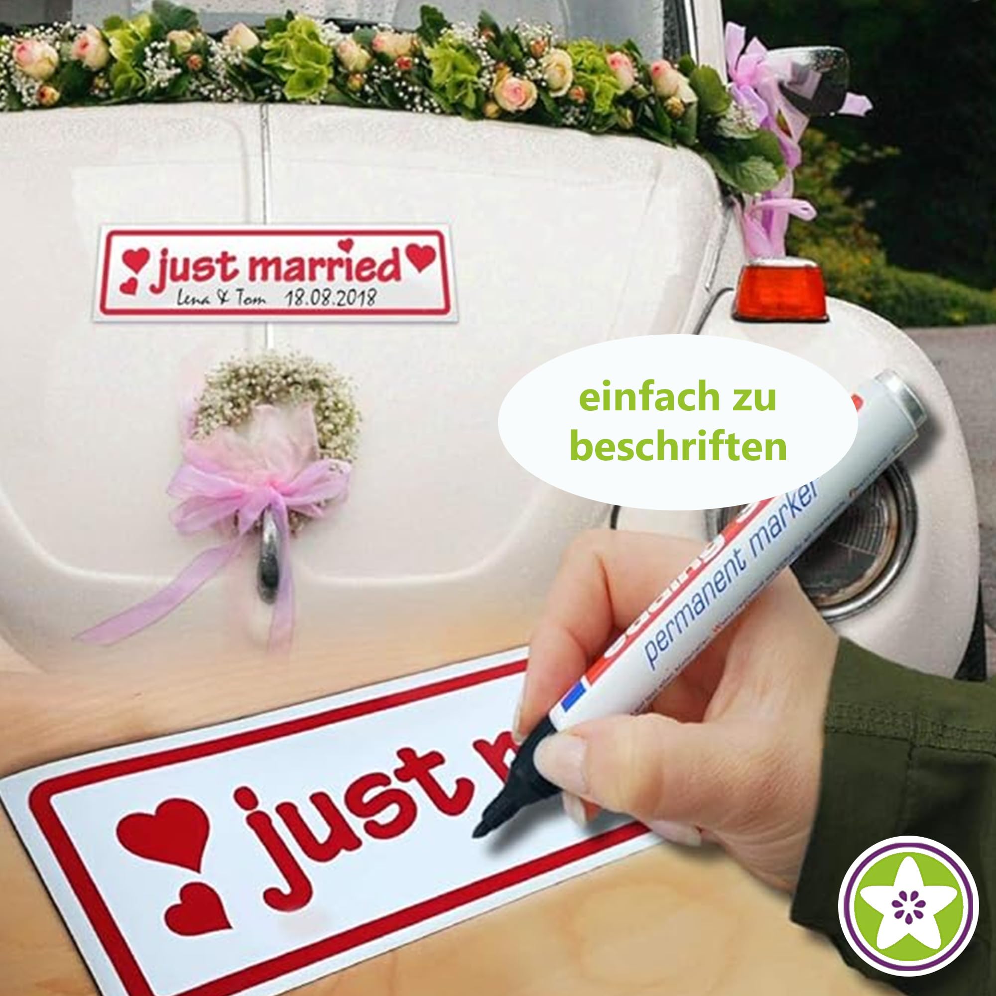 Produktbild von Kiwistar Magnetschild Tierarzt Gestreift - 20cm Gelb - Magnetisch