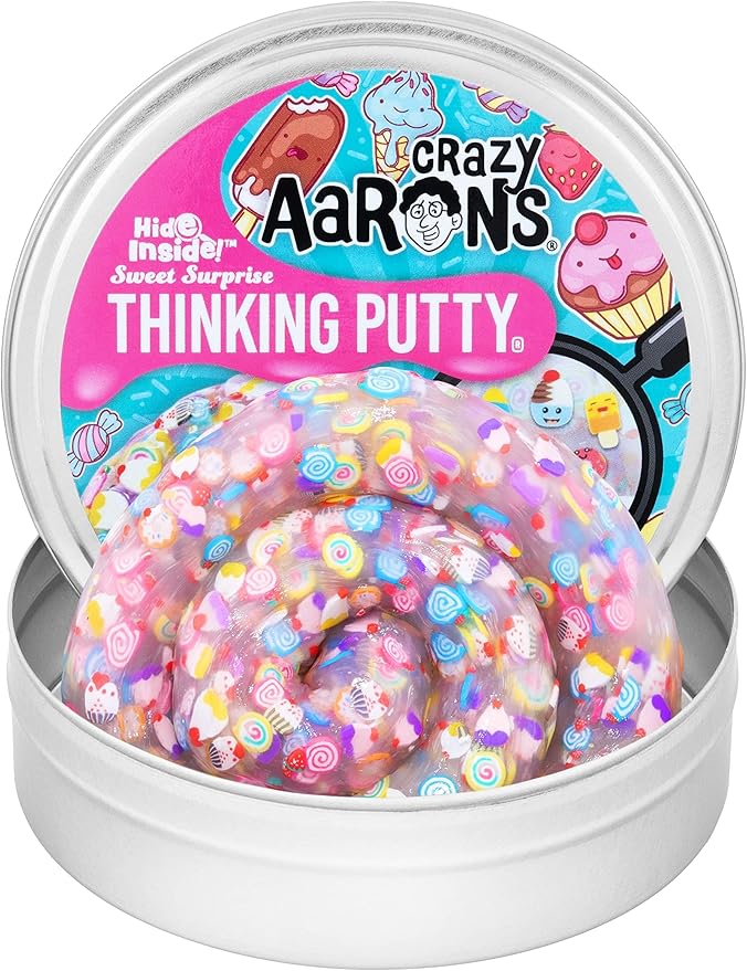 Crazy Aaron"s Thinking Putty® - Sweet Surprise - Clear Sensory Putty for Kids and Grown ups in a 4