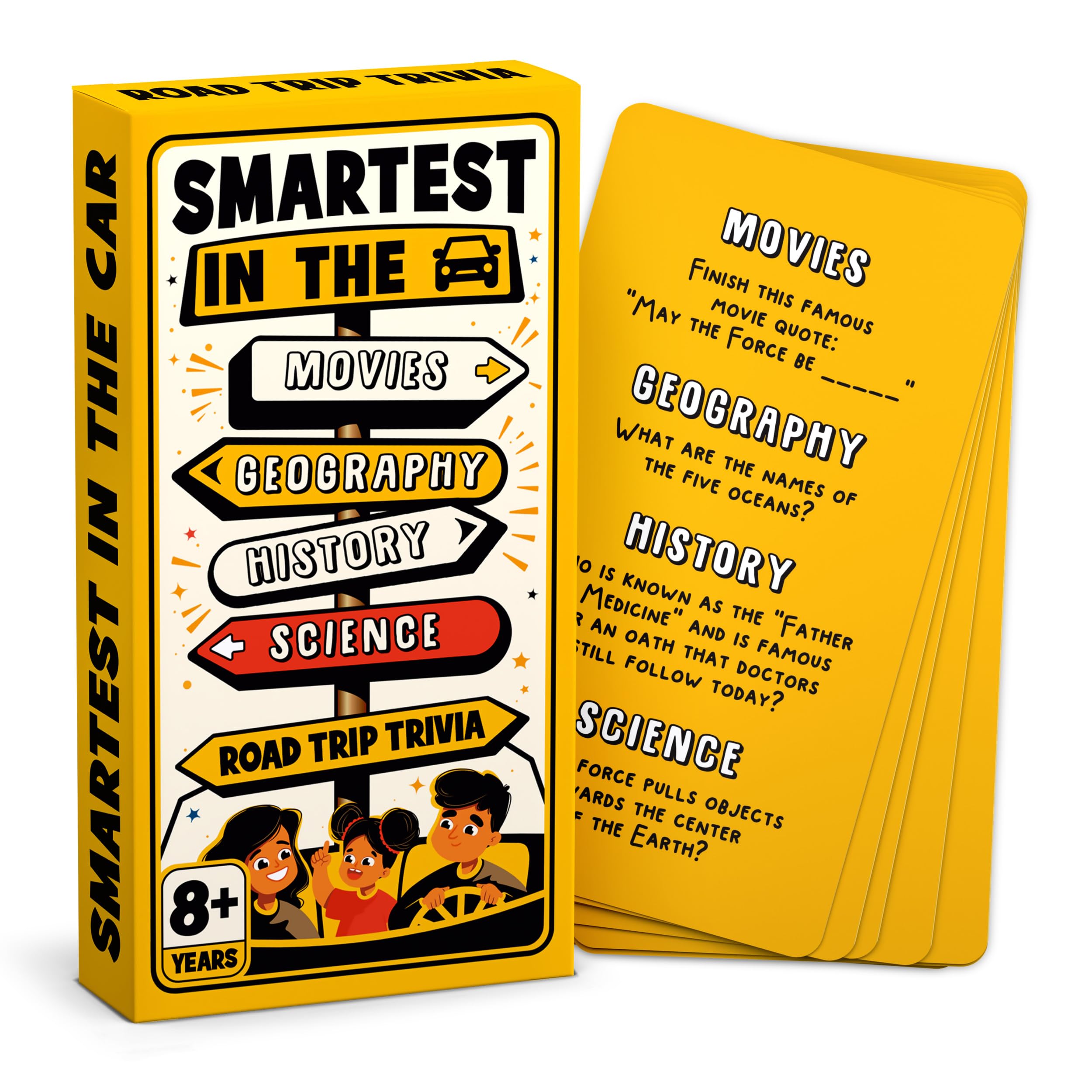 WELL BALANCED Road Trip Trivia - Road Trip Games for Kids Travel Essentials Car Activities Must Haves for Ages 8 - Product image