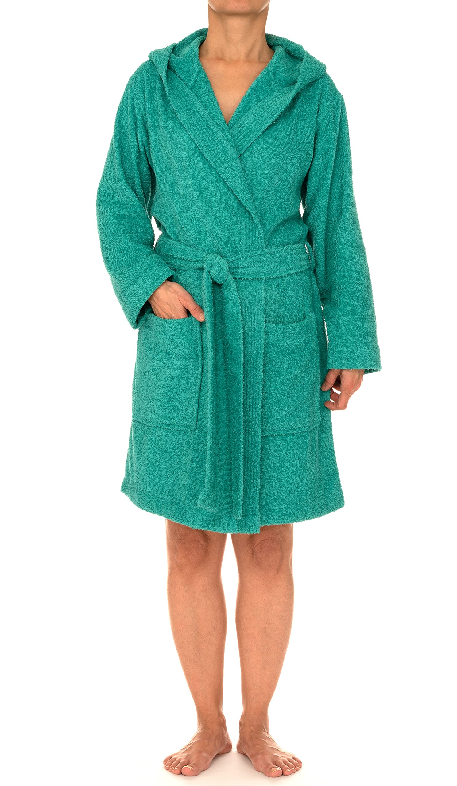 TowelSelections Womens Hooded Robe Cotton Terry Cloth Shower Bathrobe Spa Towel Bath Robes for Women XS to 4X