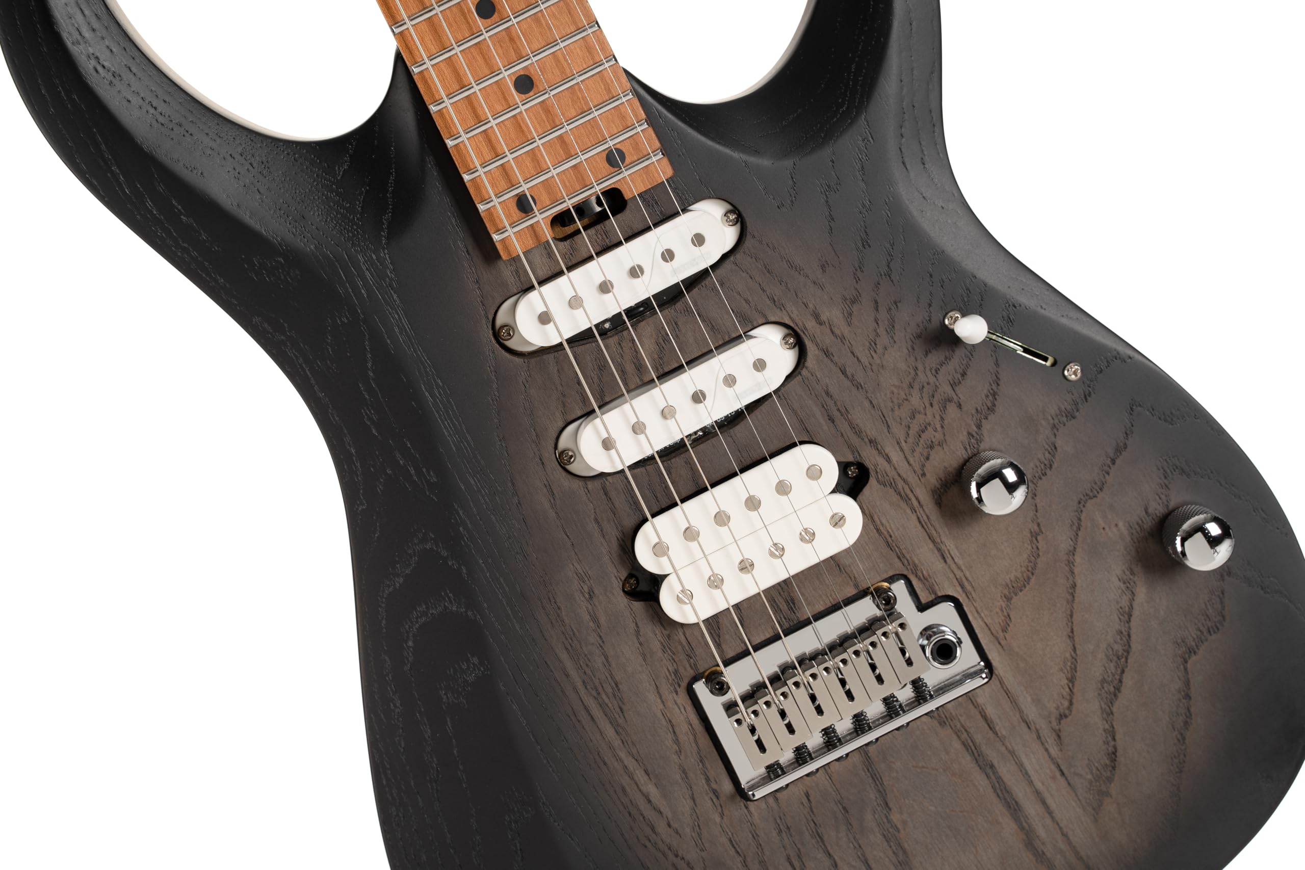 Cort X700 Triality - Guitarra eléctrica de alto rendimiento de 6 cuerdas, color negro