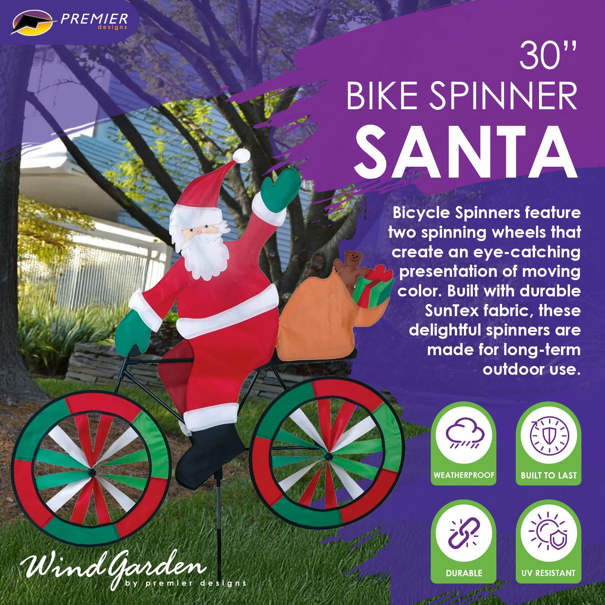 スイング　サンタクロース Christmas Rocking Horse With Santa Resin Wood Figurine 26