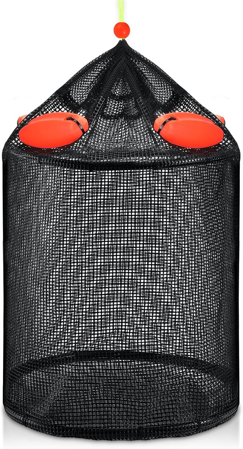Extra Large Foldable Floating Fish Basket for Live Caught Fish, Collapsible Mesh Bait Pen, Portable Kayak Fishing Live Well, Heavy Duty Coated Fishing Net Cage Extra Large Foldable Floating Fish Basket for Live Caught Fish, Collapsible Mesh Bait Pen, Portable Kayak Fishing Live Well, Heavy Duty Coated Fishing Net Cage