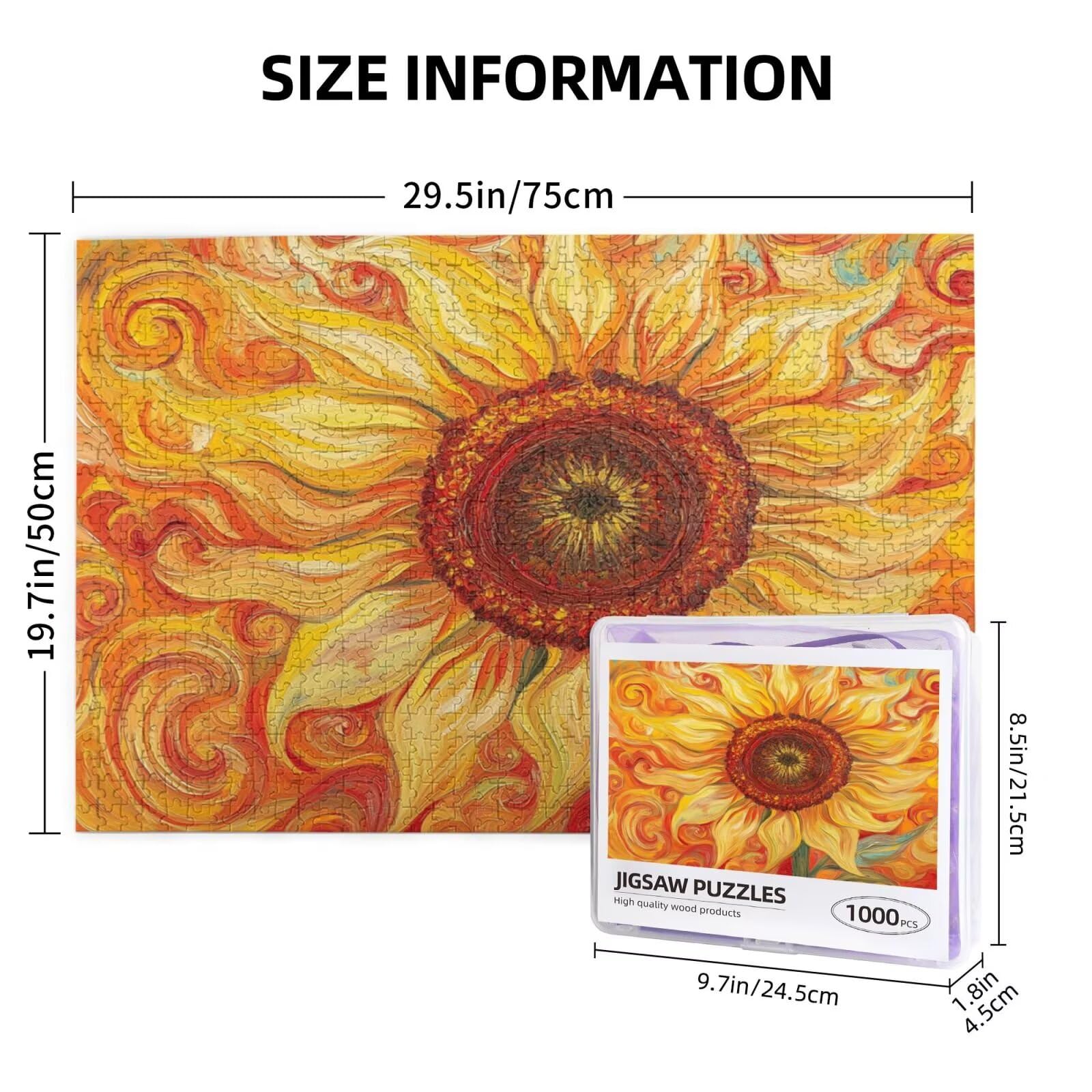 Puzzle retro, 1500 elementów, puzzle kwiatowe, dla dorosłych, z pudełkiem na prezent, duże, drewniane puzzle dla dorosłych, gra zręcznościowa dla całej rodziny, prezenty dla kobiet, dekoracja ścienna