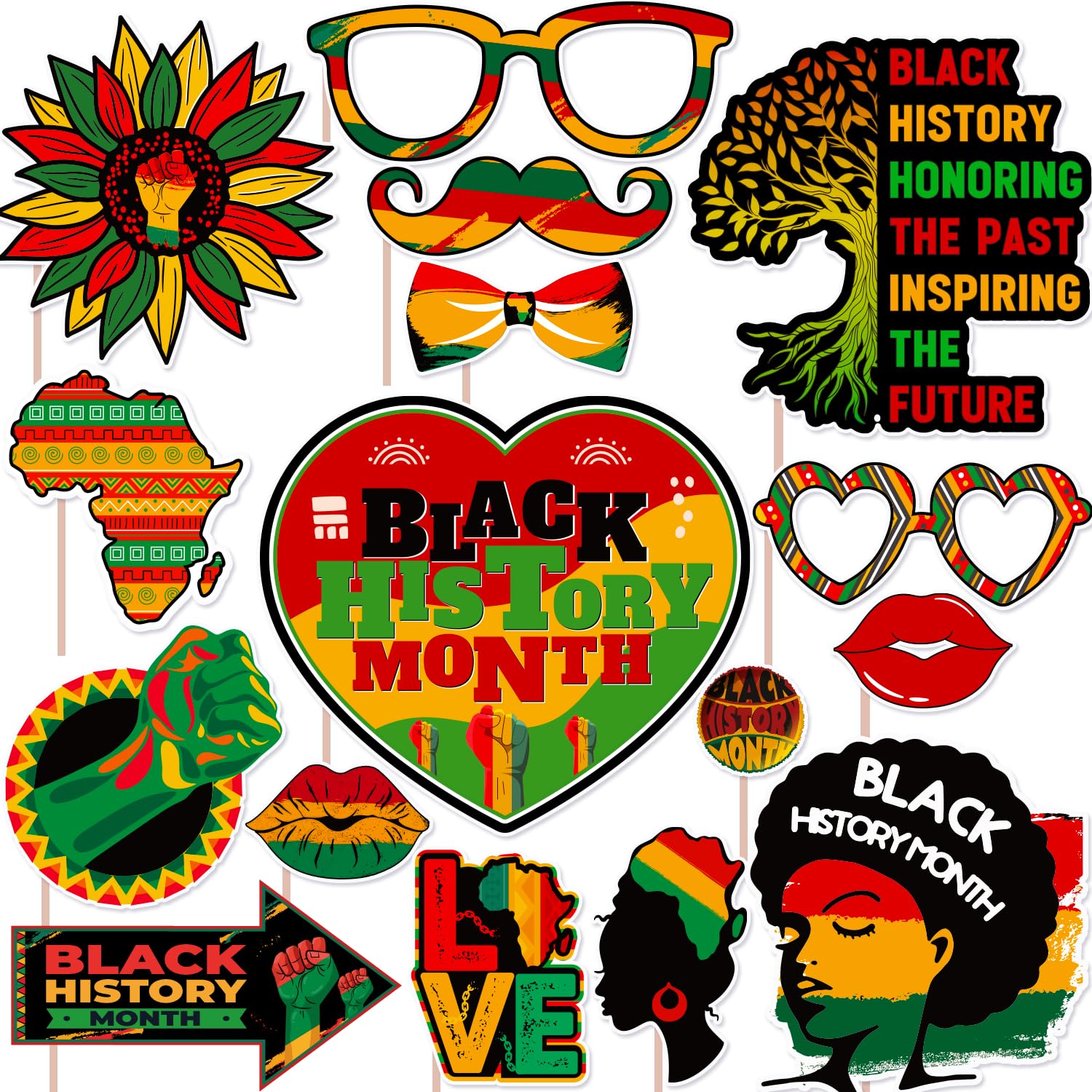 Black History Month Decorations Photo Booth Props Black History Decorations Black History Month African American Photo Booth Props Kit Black History Month Decorations for Classroom