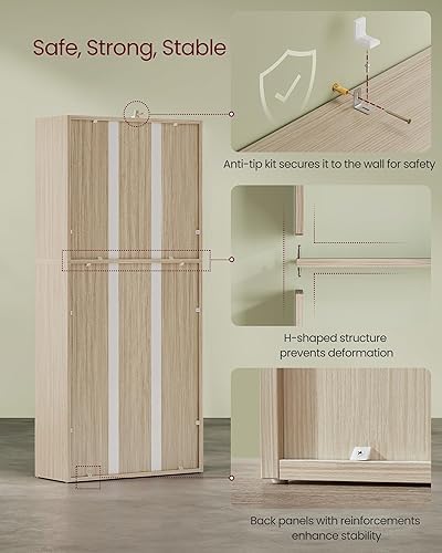 Miniatura 6 de VASAGLE Custos Collection - Estantería de 5 niveles, librero con almacenamiento abierto, 9.4 x 23.6 x 52.8 pulgadas, para sala de estar, oficina en