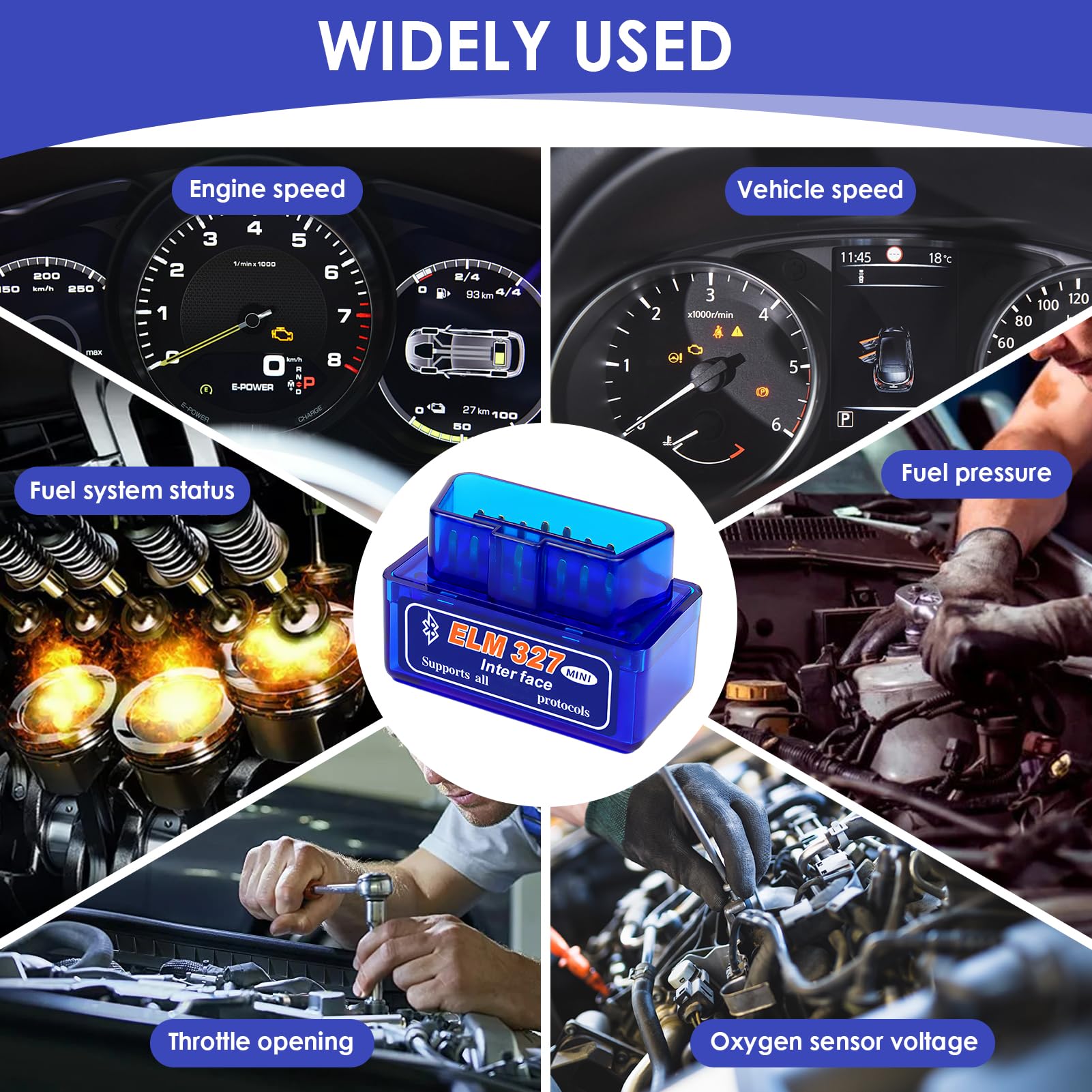 Tiardey Parti per Moto, Cavo diagnostico OBD2 3 4 6 Pin Adattatore per Lettore di Codici di Errore OBD Strumenti diagnostici del Sistema Motore OBD -II per Moto(Nero
