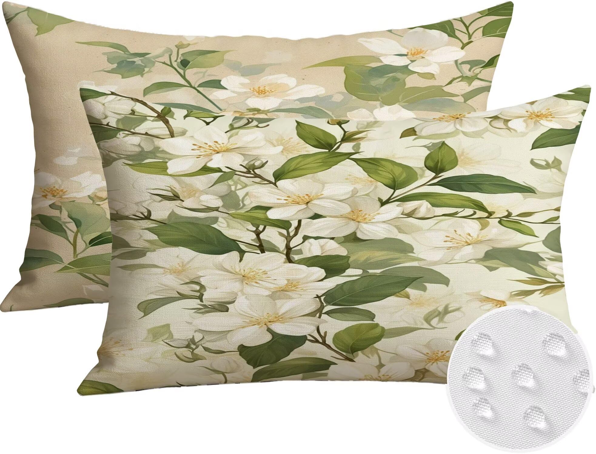 Générique Housse Coussin Exterieur Impermeable 30x50cm Flower Décoratif Taie d'oreiller Decoration Botanique Housse de Coussin Exterieur Impermeable pour Salon de Jardin Lot 2. T-2381