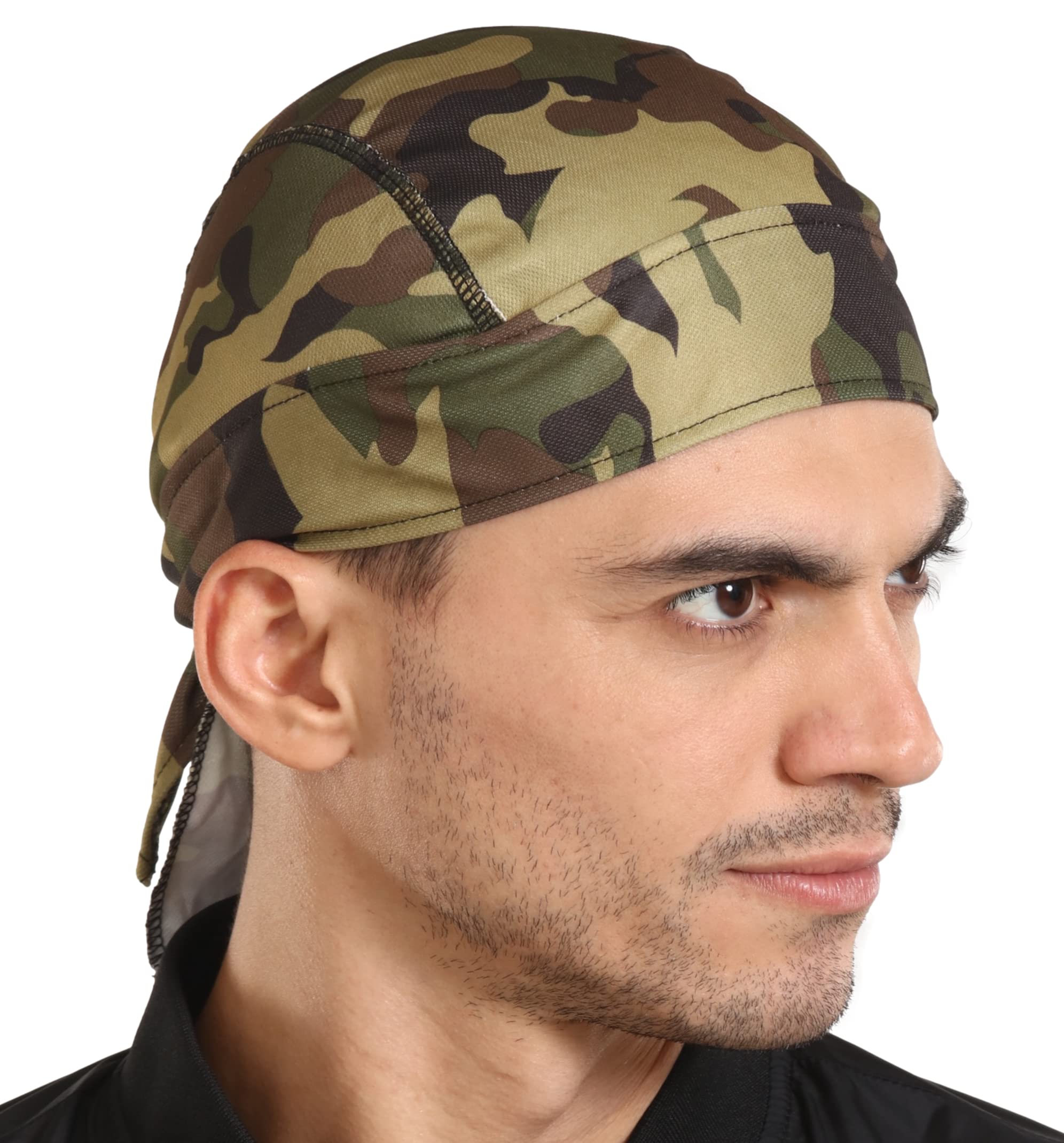 Cooling Helmet Liners - Do Rag Skull Caps for Men - Cooling Head Wraps, Hard Hat Liner - Motorcycle Pirate Bandana
