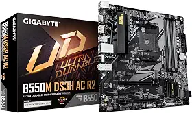 Placa Mãe Gigabyte B550M DS3H AC R2 WIFI (AM4/4xDDR4/HDMI/DisplayPort/USB 3.2/M.2)