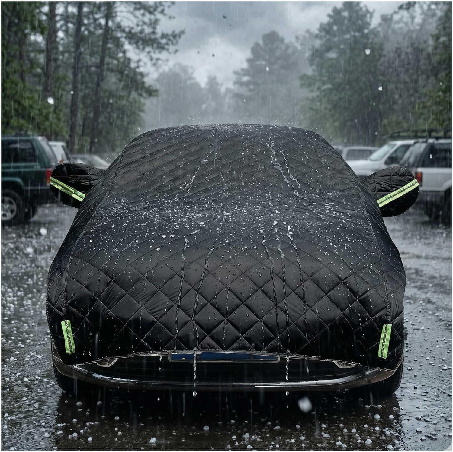 Anti-grêle Bache Voiture Exterieur pour Renault Scénic 4 (2016-2025),Demi-Housse De Voiture Épaissie Extérieur,Imperméable Grele Rayure Neige épaissi Tous Temps Extérieur Voitures cgcg
