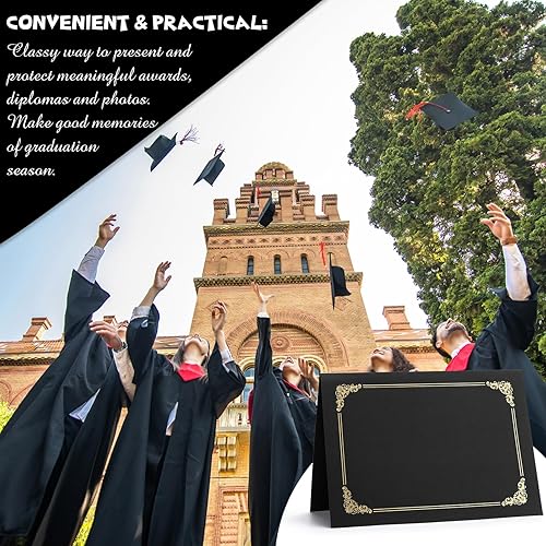 Miniatura 6 de Paquete de 120 soportes para certificados, soportes para diploma, soportes para certificados para tarjetas de papel tamaño carta de 8.5 x 11