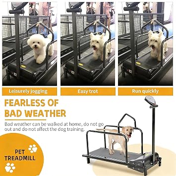 Pet Treadmill, Slat Mill for Dog, Dog Running Training Machine,Dog Treadmill for Small/Mini Dogs, with LCD Display and Remote Control Adjustable Speed for Pet Exercise Pink(netting)