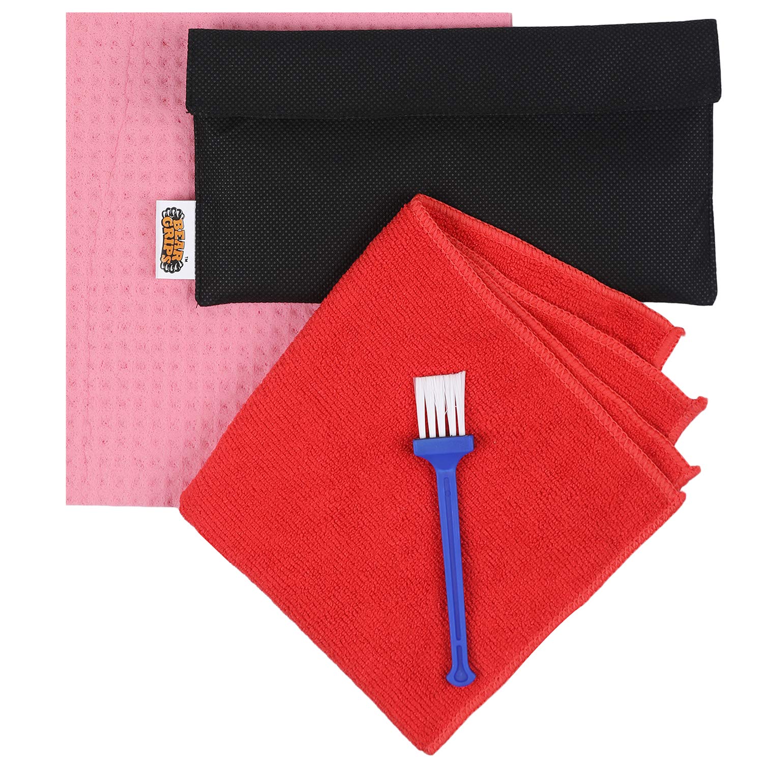 BEAR GRIPS Executive Laptop Computer Tablet Printer Camera Cleaning Set with Soft Brush, Micro Fiber Cloth and Cellulose Sponge Wipes with Free Carry Pouch - Pack of 1 (B08Y5YW3Y8) Amazon Price History, Amazon Price Tracker