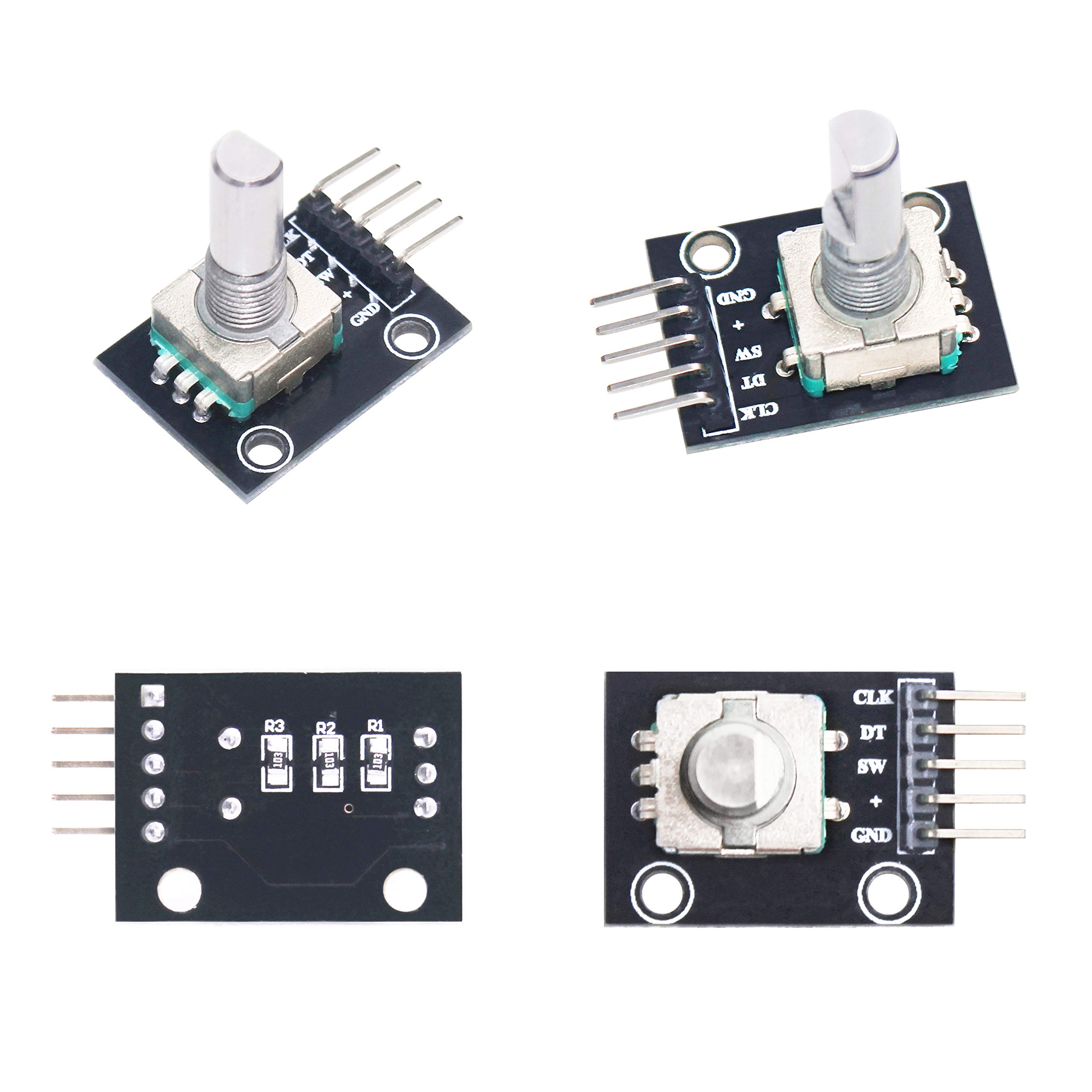 Image secondaire de WayinTop 5pcs Rotatif Encodeur Module KY-040 360 Degrés Rotary Encoder avec Capuchon de Bouto