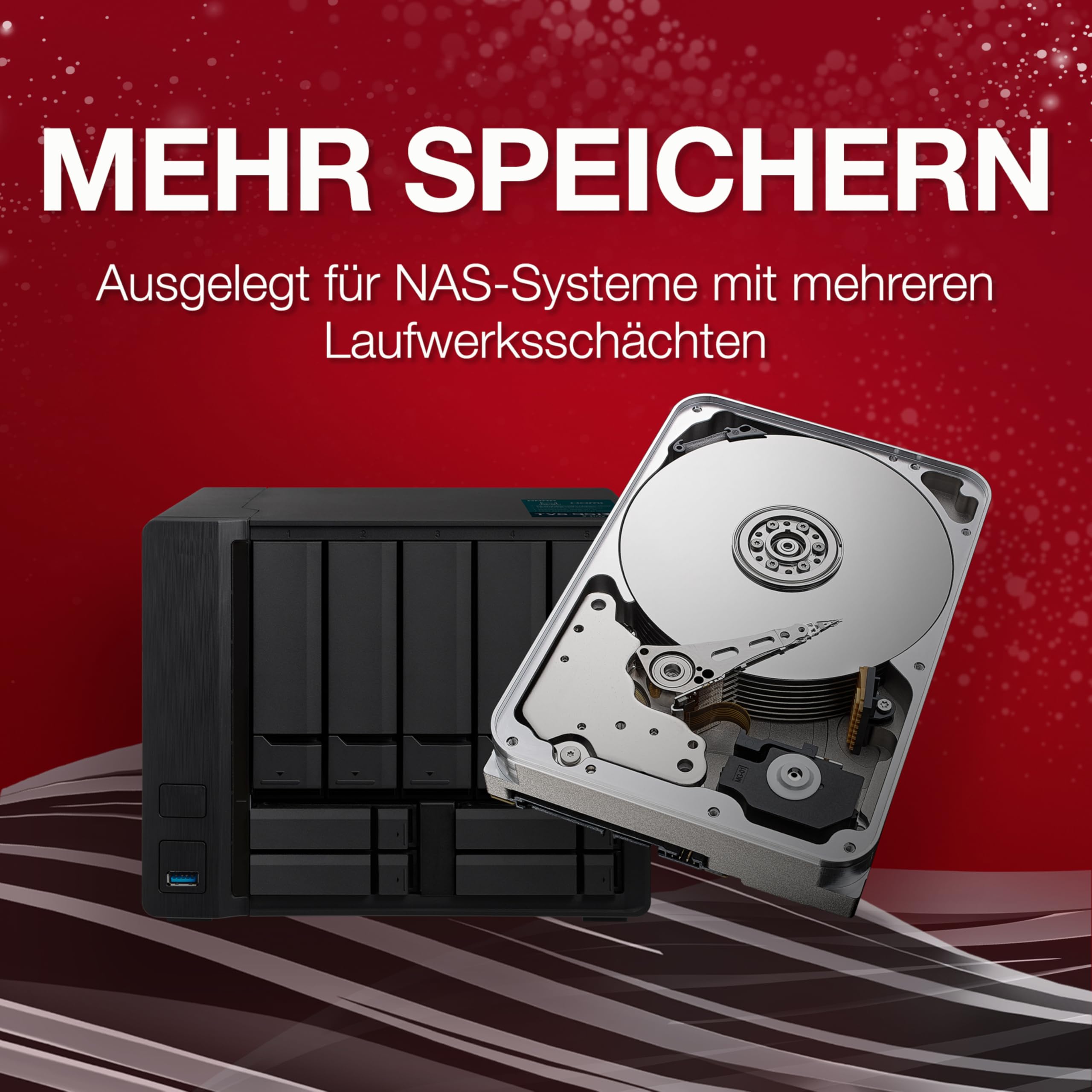 Seagate IronWolf 6 TB interne Festplatte NAS HDD, 3.5", 5400 U/Min, 256 MB Cache, SATA 6 Gb/s, silber, Data Rescue Services (ST6000VN006)