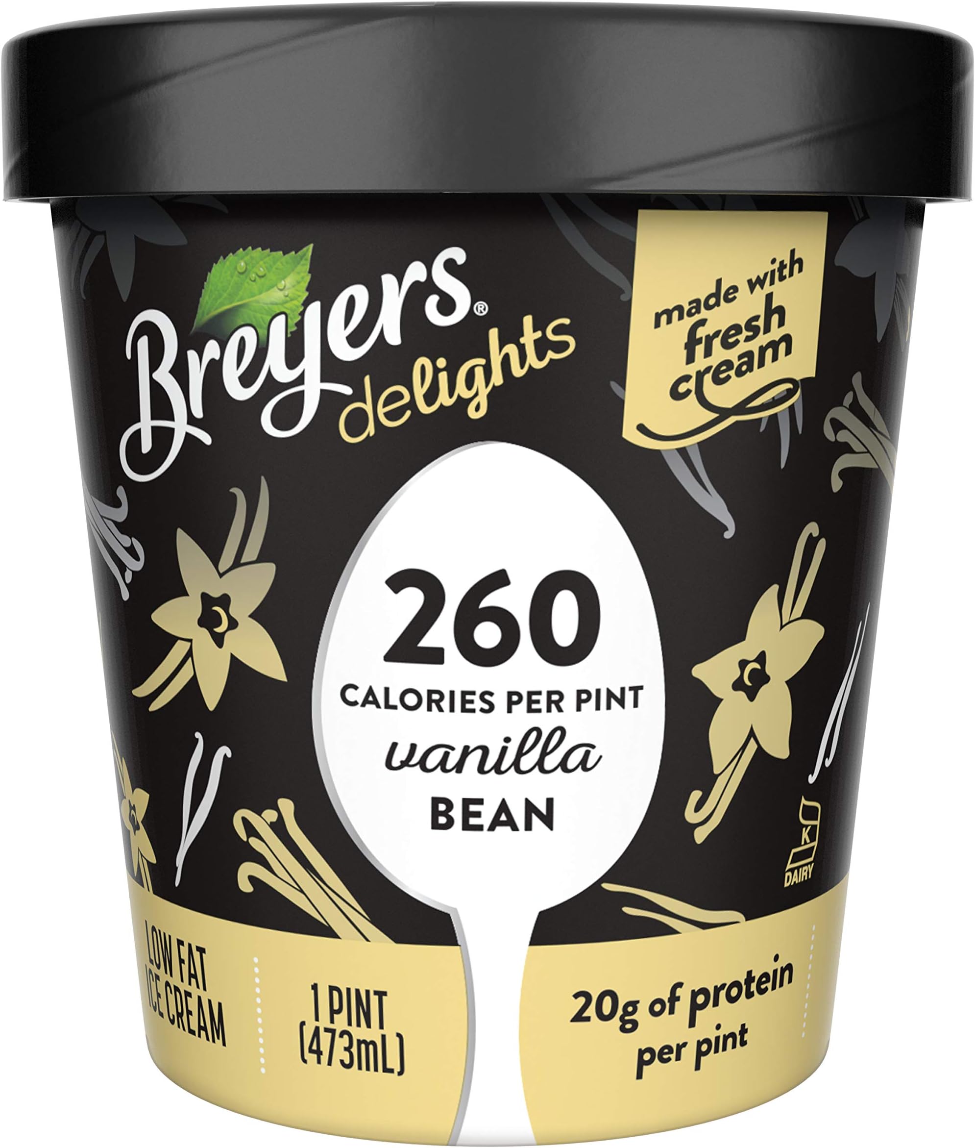 Breyers Delights Ice Cream, Vanilla Bean 16 oz (Frozen)