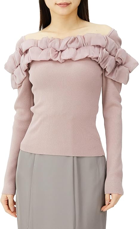 Amazon | [スナイデル] デザインフリルニットTOPS SWNT241158