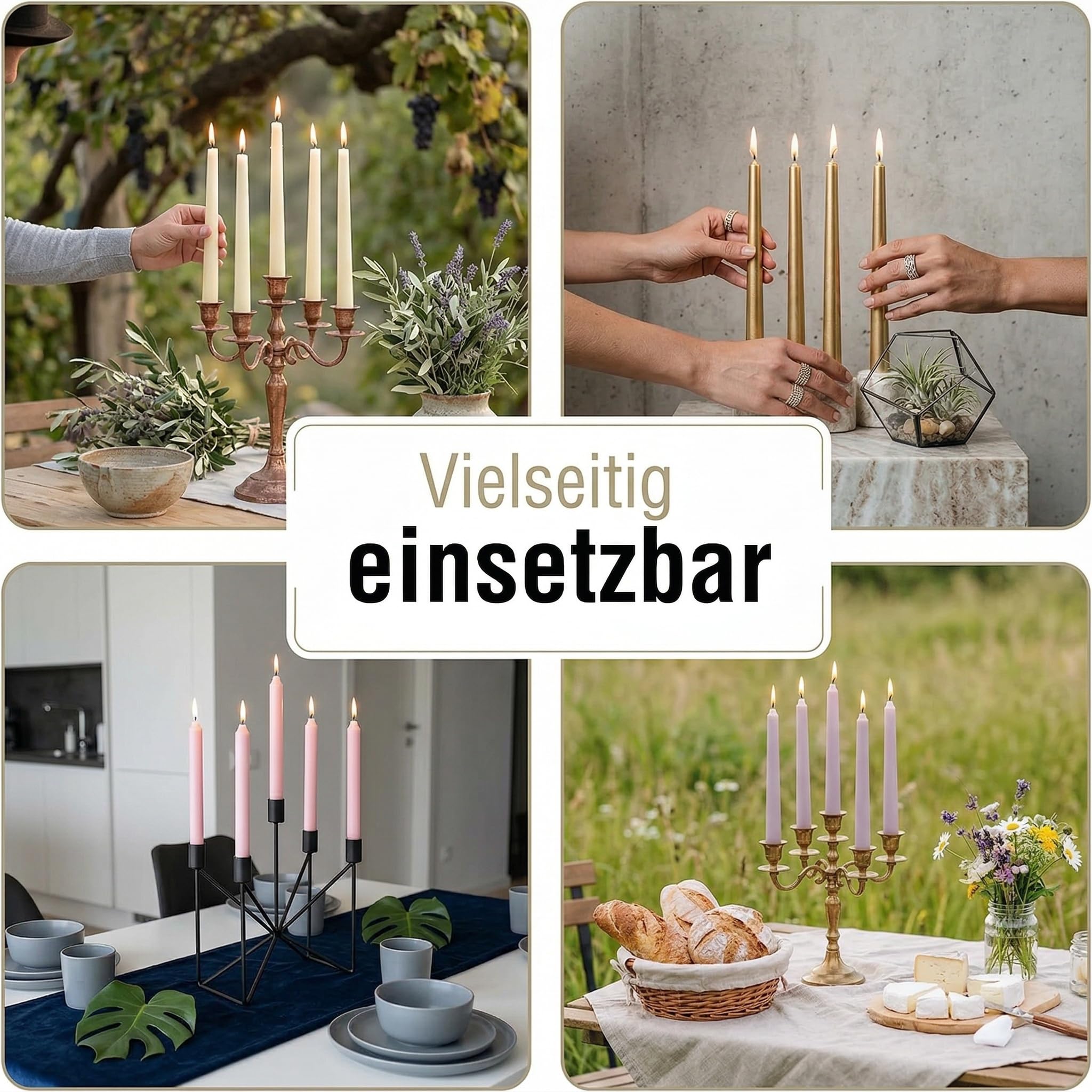 Eleganti candele a punta 250 x 23 mm, candele da tavola di alta qualità e decorazione da tavolo, antigoccia, inodore, durata 8 ore, certificazione RAL, Made in Germany (pesca, confezione da 12)