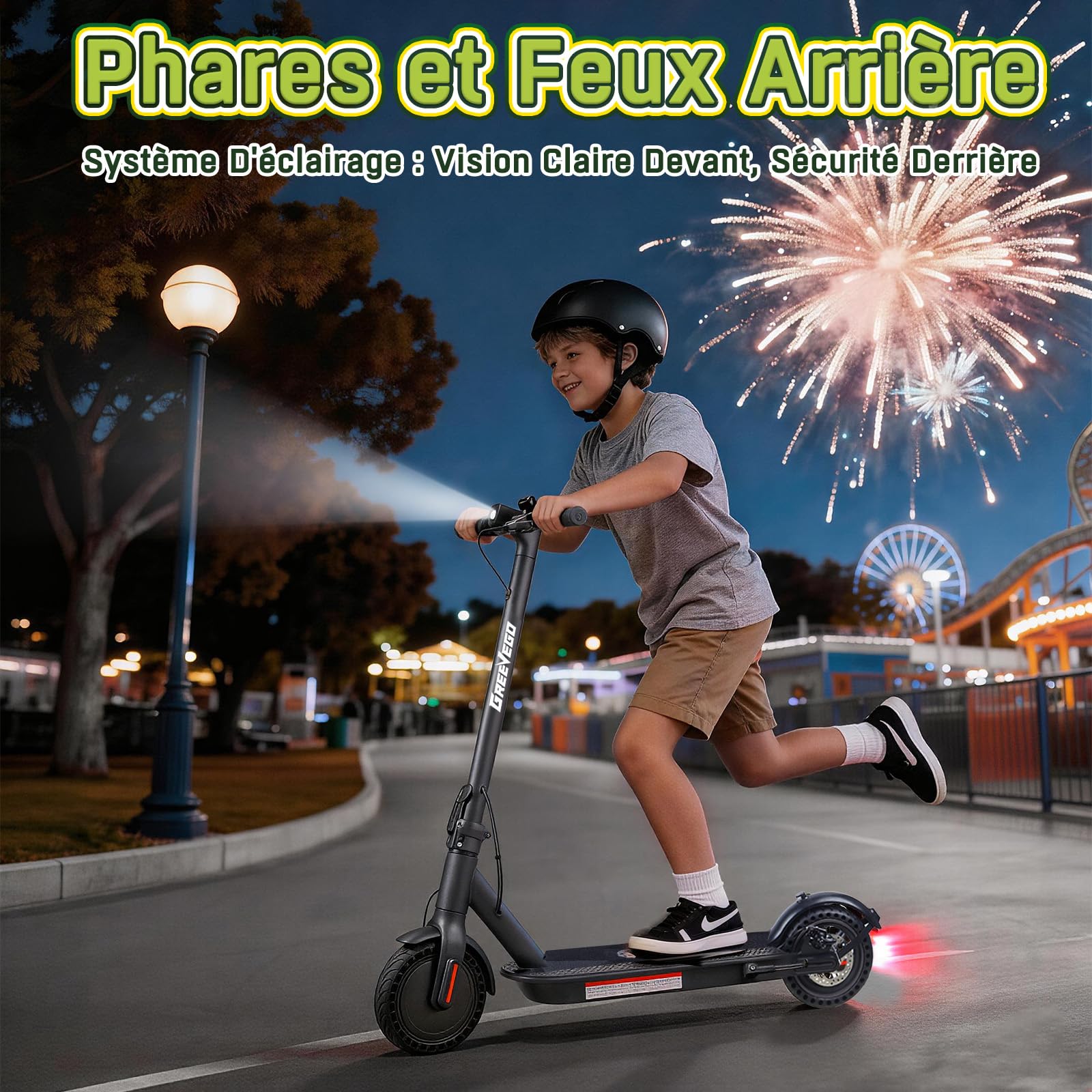Trottinette Électrique Ado 10-16 Ans – Moteur 350W, Batterie 4Ah, Autonomie 10-15km, Pneus 8.5" Gonflables, Double Frein E-ABS + Disque Arrière, Pliable pour Adolescents