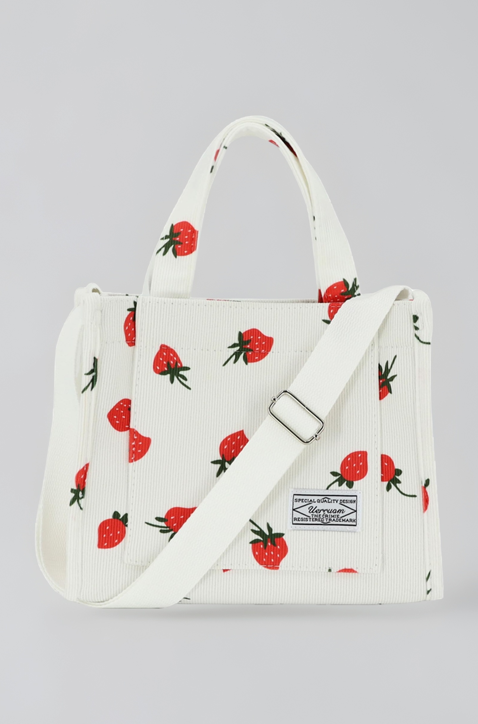 UERRUAM Corduroy Tote Bag for Women, Lightweight Shoulder Crossbody Handbag, Medium Size 11x3.9x9.3 Inch, Multiple Pockets, Magnetic Clasp, for Work College Travel