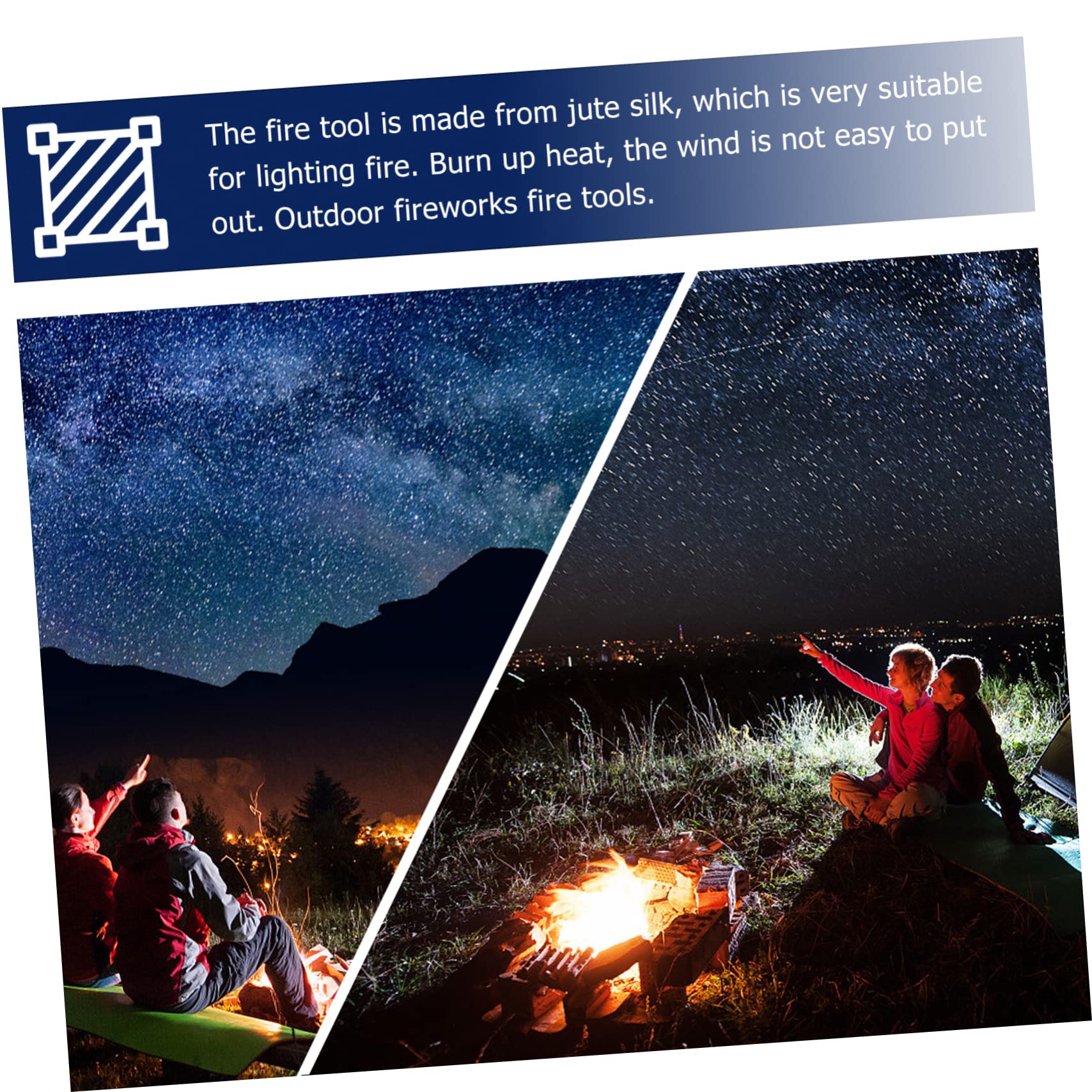 Parliky Quality Material Fire Starter Jute Silk Ignition Tool Ideal for Camping Outdoor Activities Emergency