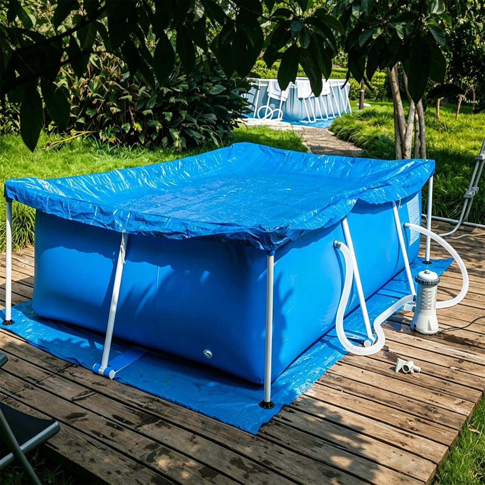 Podkładka do basenu, mata ochronna na basen, odporna na rozerwanie plandeka
