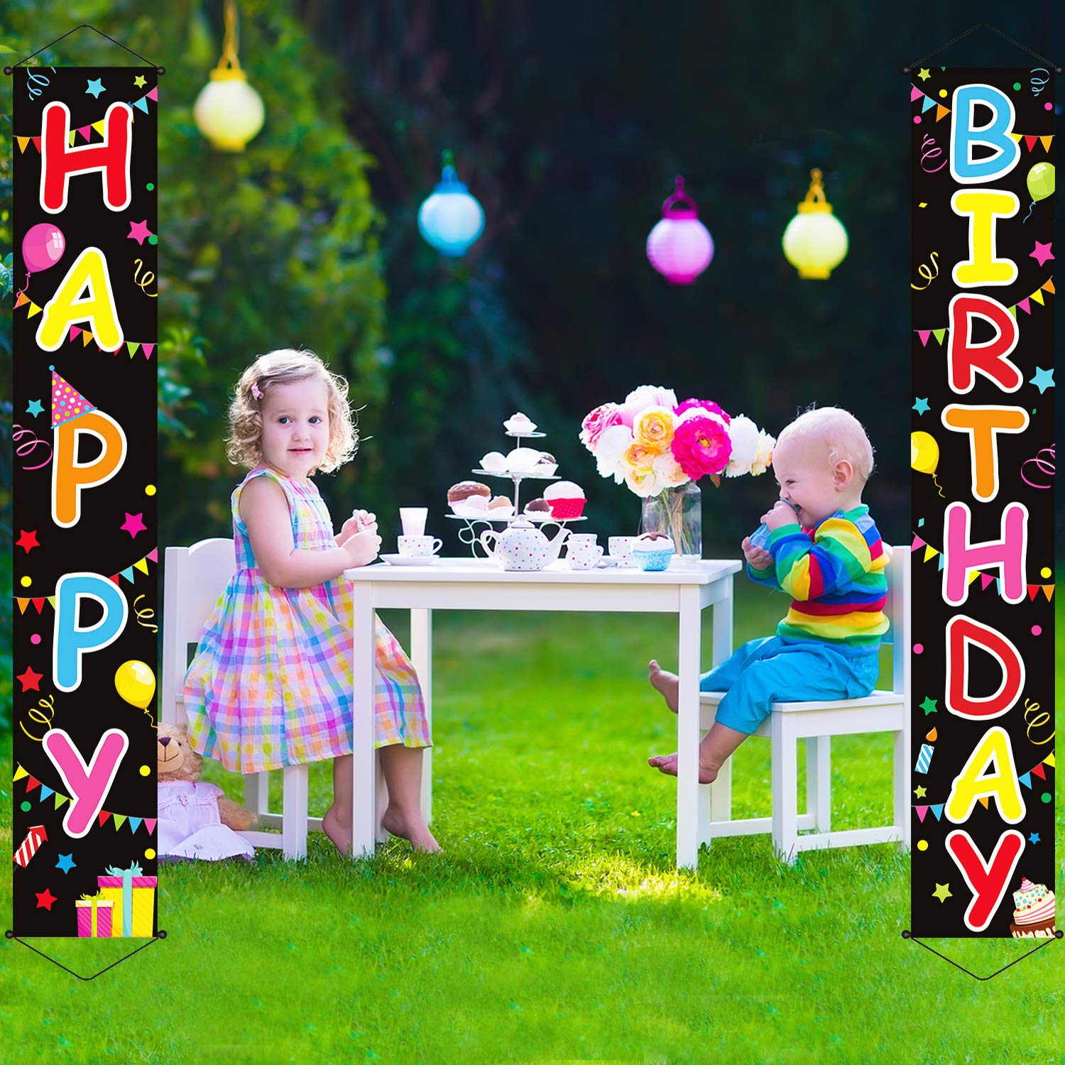 2H-Happy Birthday Banner – Partydekoration Für Geburtstagsfeiern