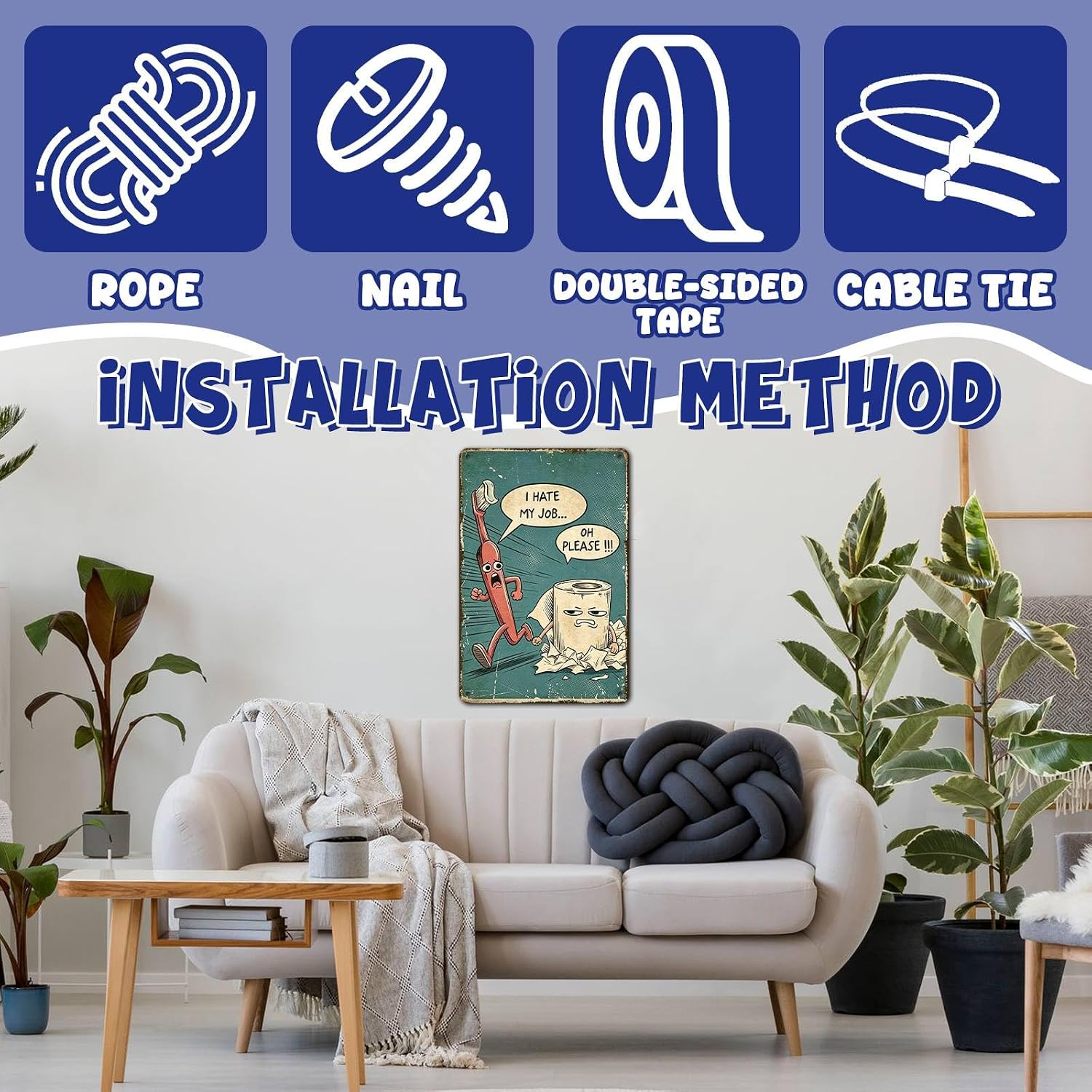 Funny Metal Signs Bathroom Decor I Hate My Job Oh Please Signs Bathroom Wall Art for Restroom Toilet Washroom 8x12inch image 4