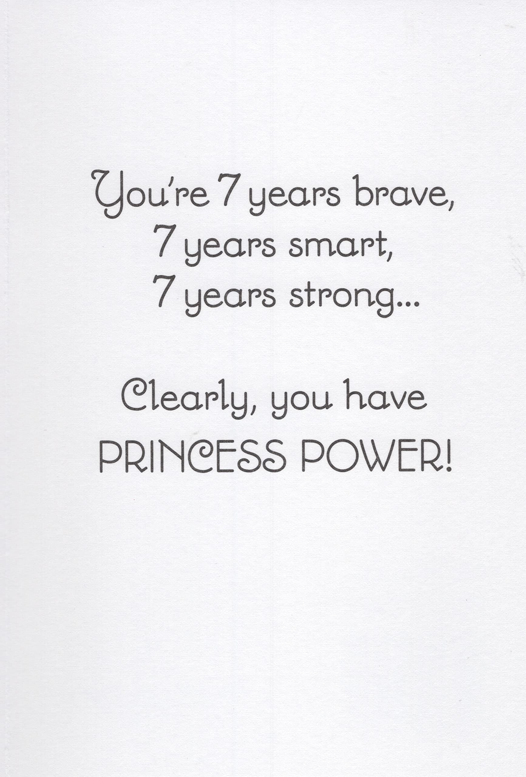 Geburtstagskarte Zum 7. Geburtstag Mit Prinzessinnen | Ariel, Belle & Jasmin | You're 7 Years Brave, Smart, Strong