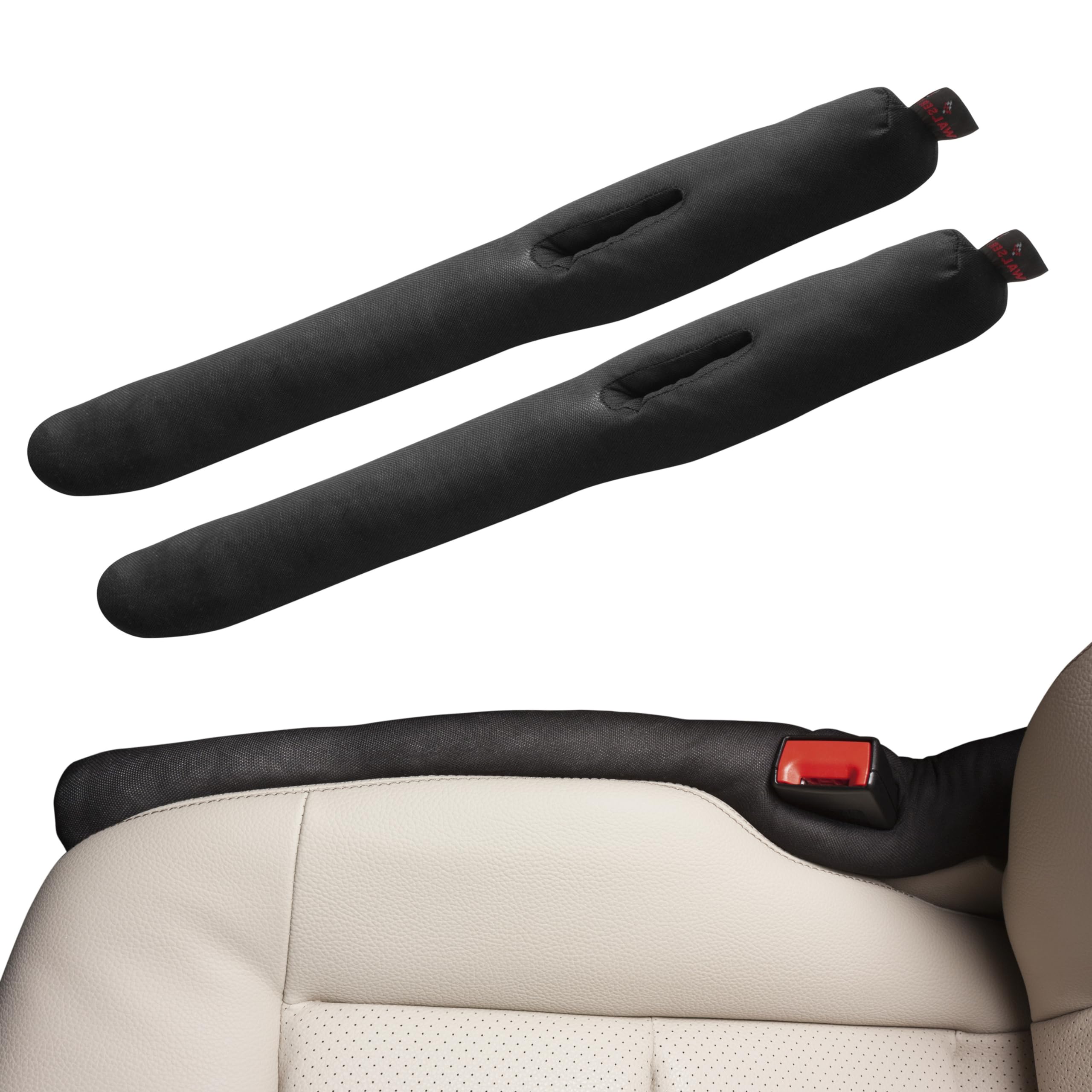 WalserAntiDrop car seat gap filler, seat gap filler for car, gap filler car, gap cushion 49x7x5 cm, car seat gap filler 2 piece, 24048