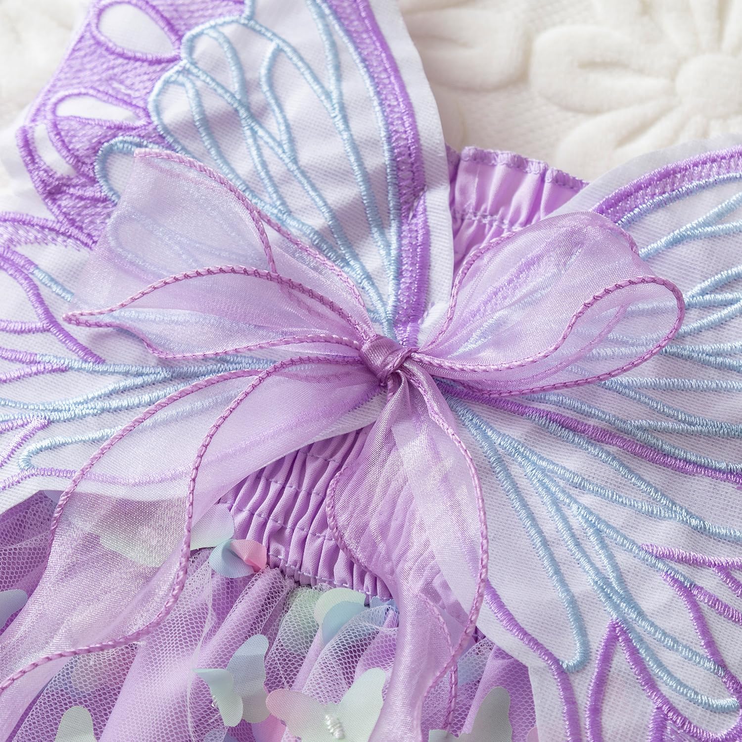 Nileafes Toddler Girl Fairy Butterfly Tulle Dress Sequins Birthday Princess Casual Holiday Dresses - Image 5