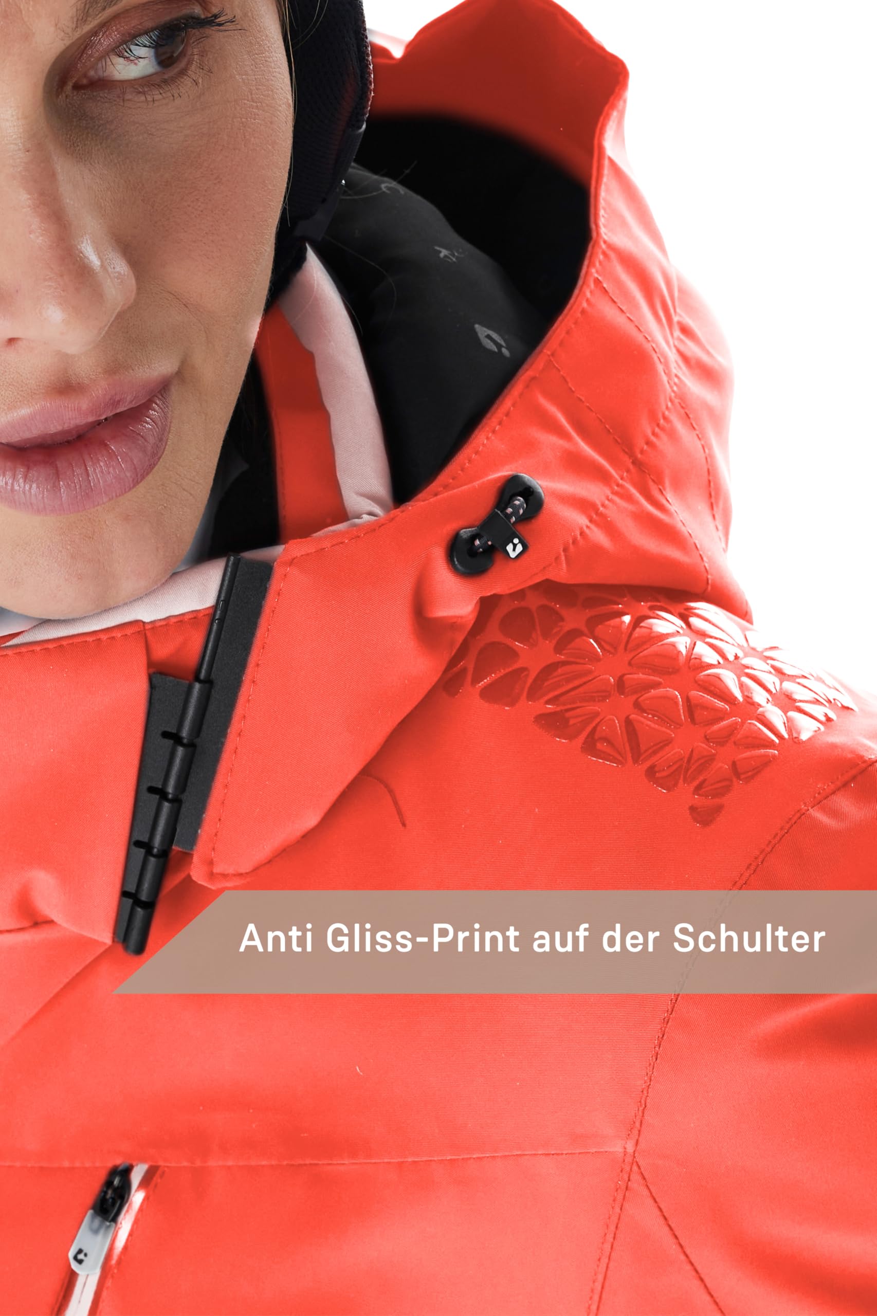 Killtec Damen Ksw 42 Wmn Ski Jckt Skijacke/Funktionsjacke mit abzippbarer Kapuze, Schneefang und Unterarmventilation