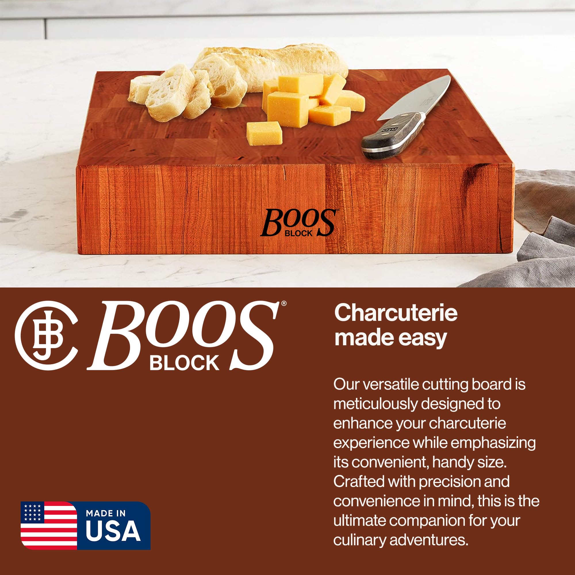 Amazon.com: John Boos CCB Series Square Wooden Cherry Cutting