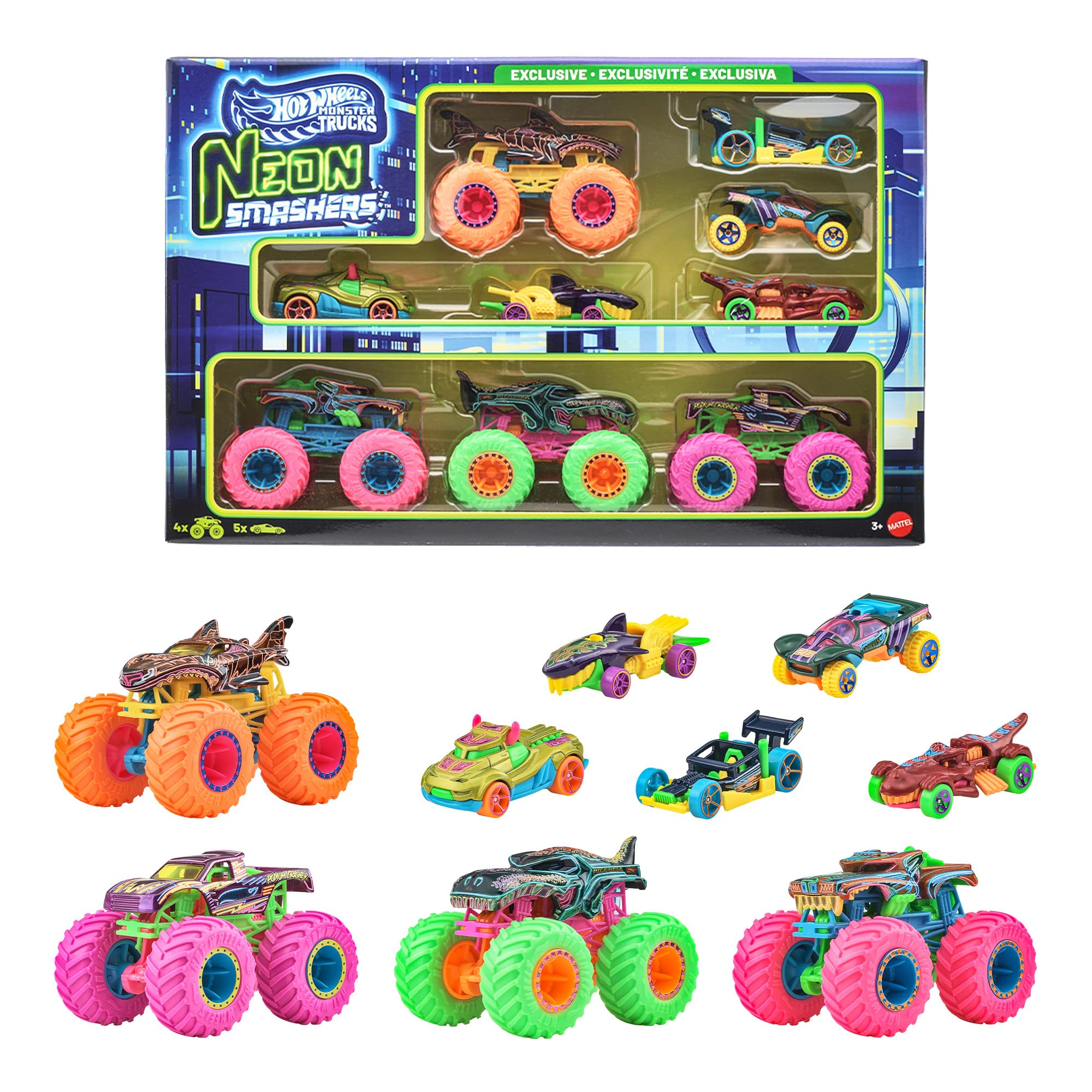 Amazon | ホットウィール(Hot Wheels) モンスタートラック ネオン