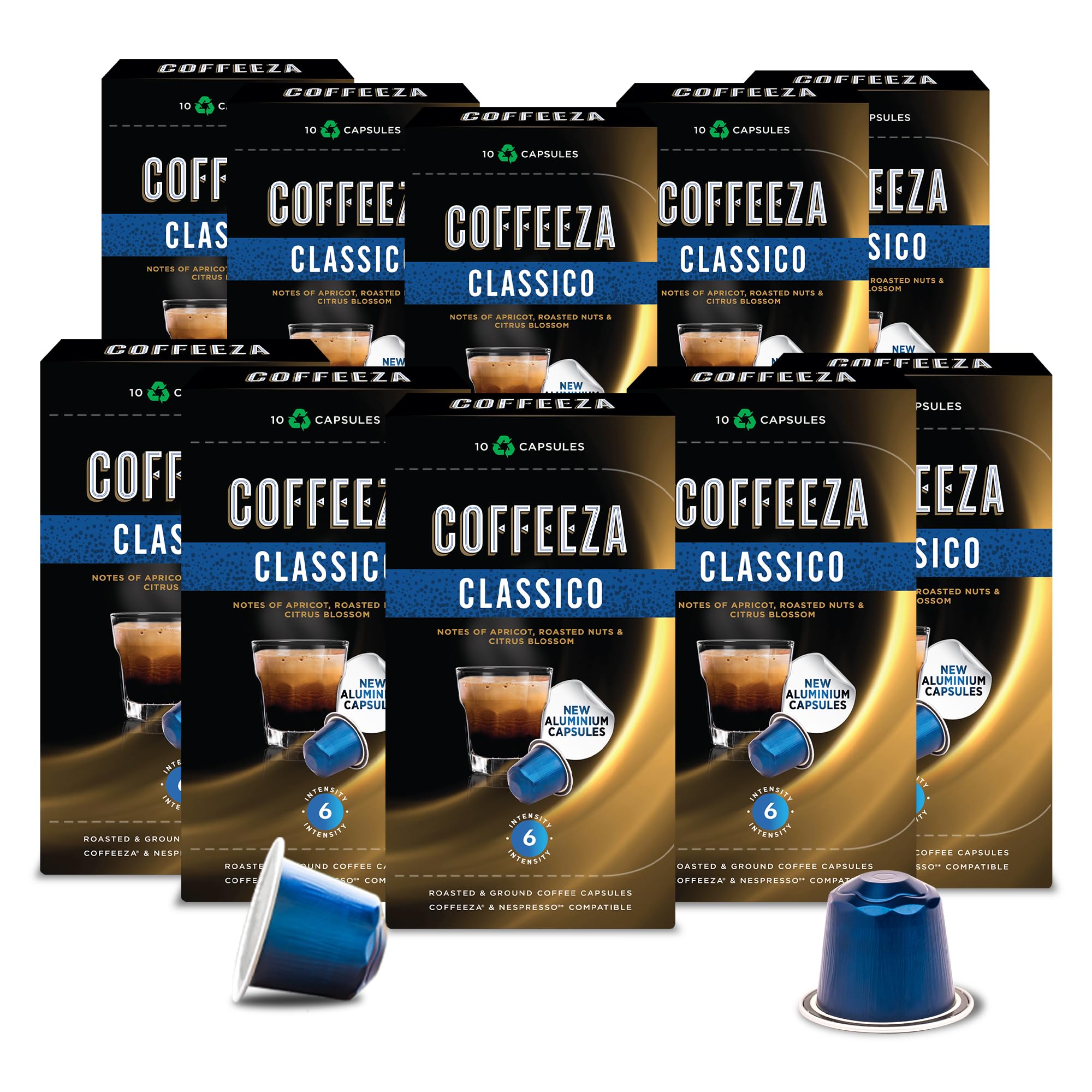 Sponsored Ad - Classico Aluminium Coffee Capsules, Intensity - 6 |100% Arabica Coffee | Nespresso Compatible Coffee Pods | Box Of 10 (100 Capsules), 1.20 Kg