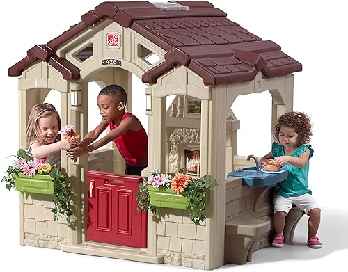 Step2 Charming Cottage - Casa de juegos para niños multicolor