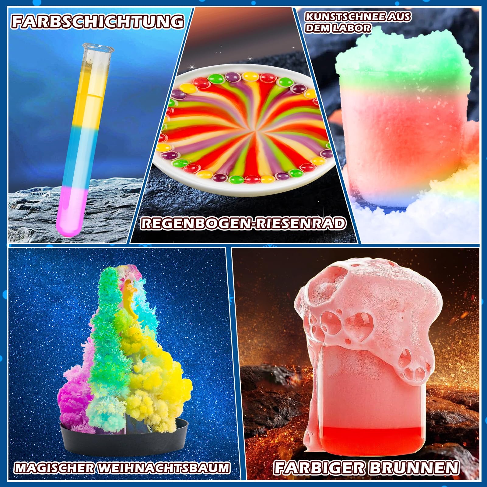 Calendrier De L'Avent Scientifique 2025 Pour Enfants - 24 Expériences Avec Culture De Cristaux, Pierres Précieuses, Kit De Chimie | Jeu Éducatif STEM Pour Filles Et Garçons De 6-8-12 Ans | Idée Cadeau