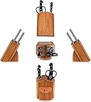 Vista 4 de Cangshan V2 Series 1022520 Juego de cuchillos de arranque de acero alemán forjado de 5 piezas, acacia