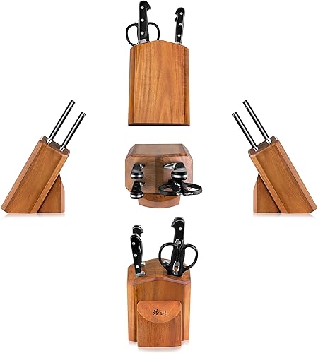 Miniatura 4 de Cangshan V2 Series 1022520 Juego de cuchillos de arranque de acero alemán forjado de 5 piezas, acacia