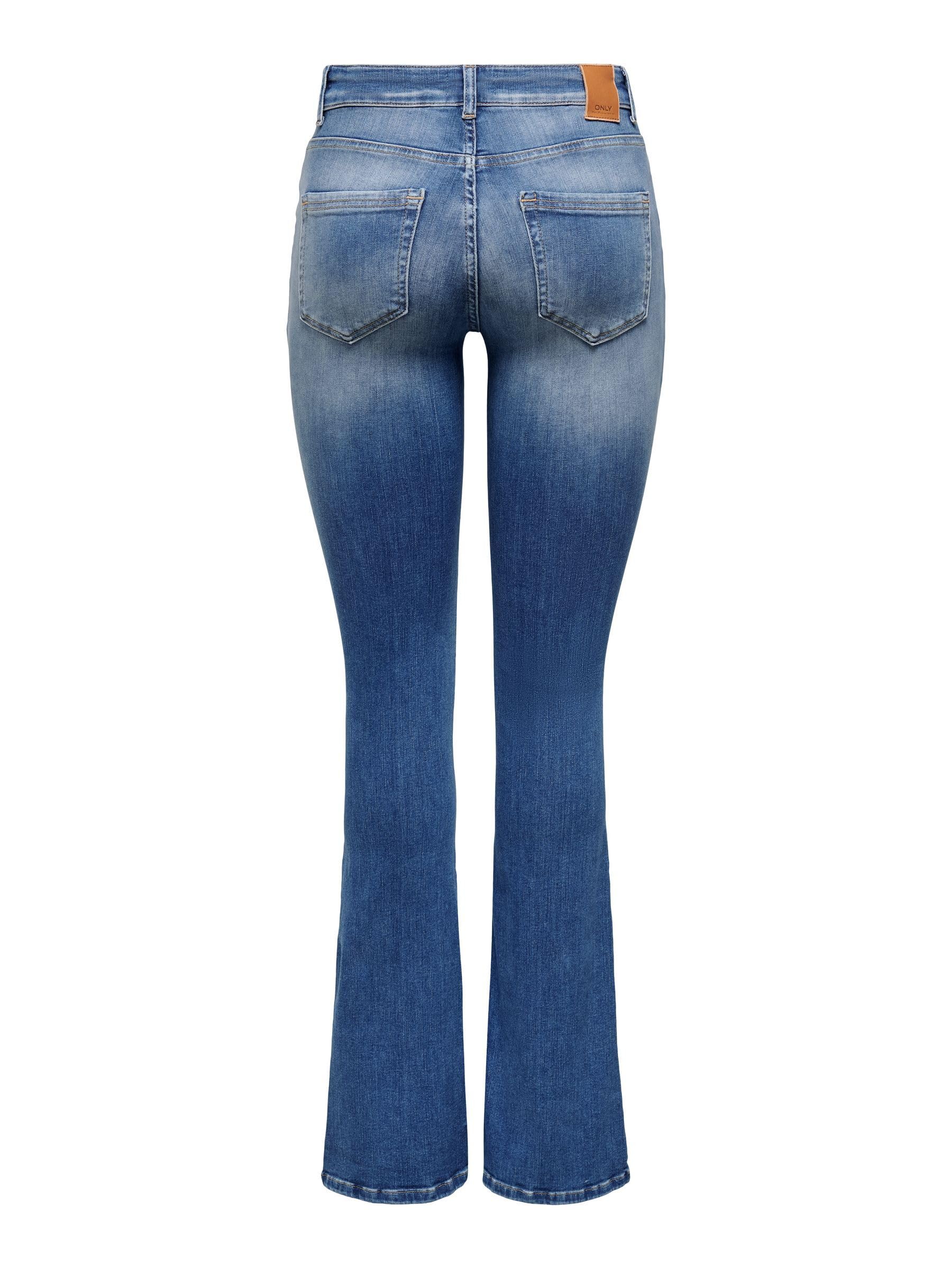 Only - Onlblush Life Mid Flared DNM Tai467 Noos, Jeans Donna