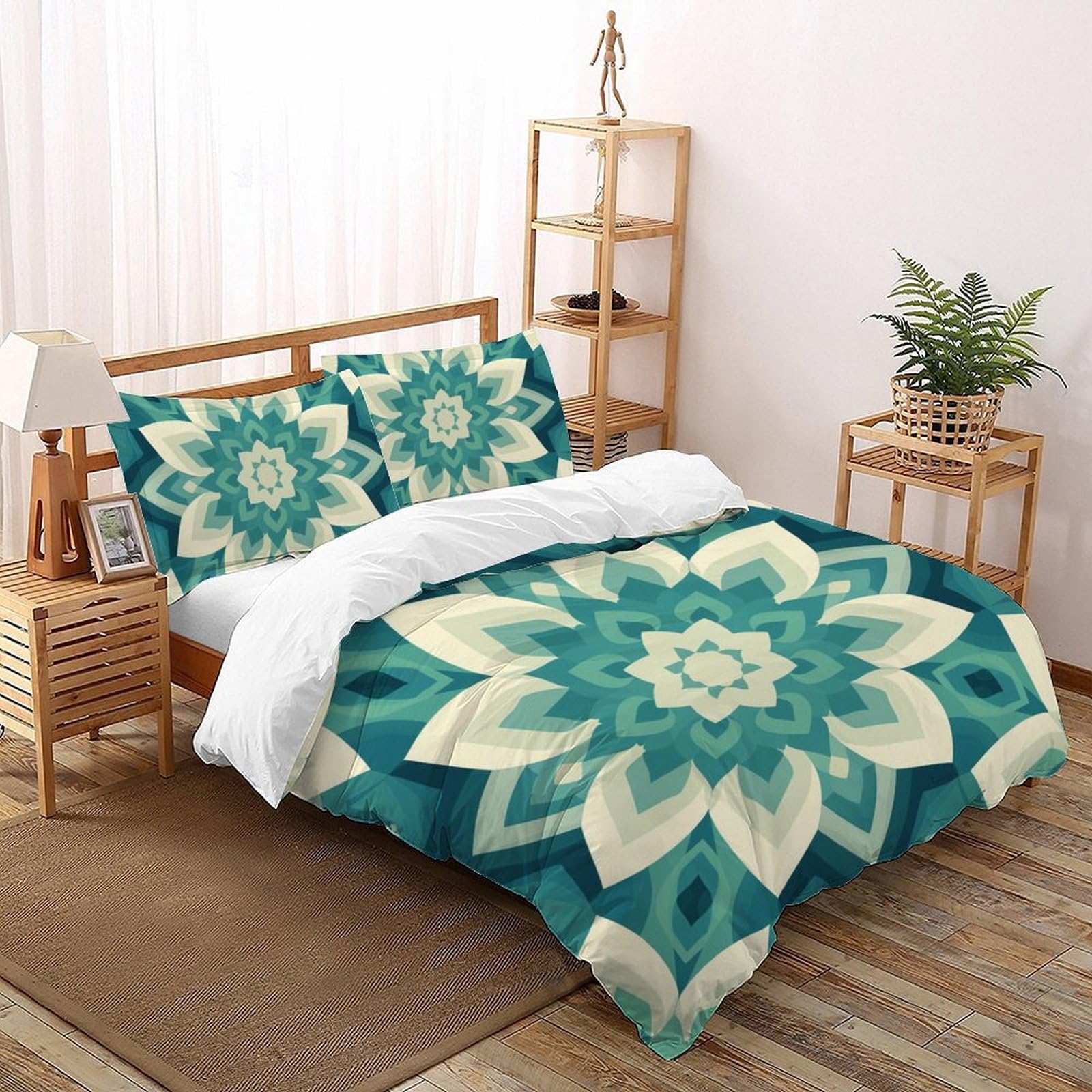 Housses de couette géométriques 3D pour une chambre d'enfant moderne et accueillante