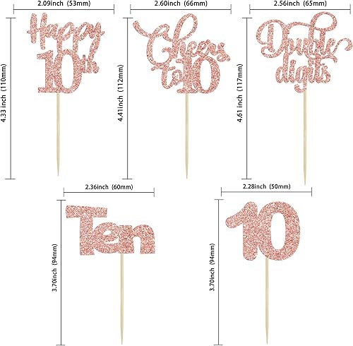 Miniatura 9 de Paquete de 30 adornos para cupcakes de feliz 90 cumpleaños con purpurina dorada de noventa y saludos a 90 años para decorar pasteles de cumpleaños