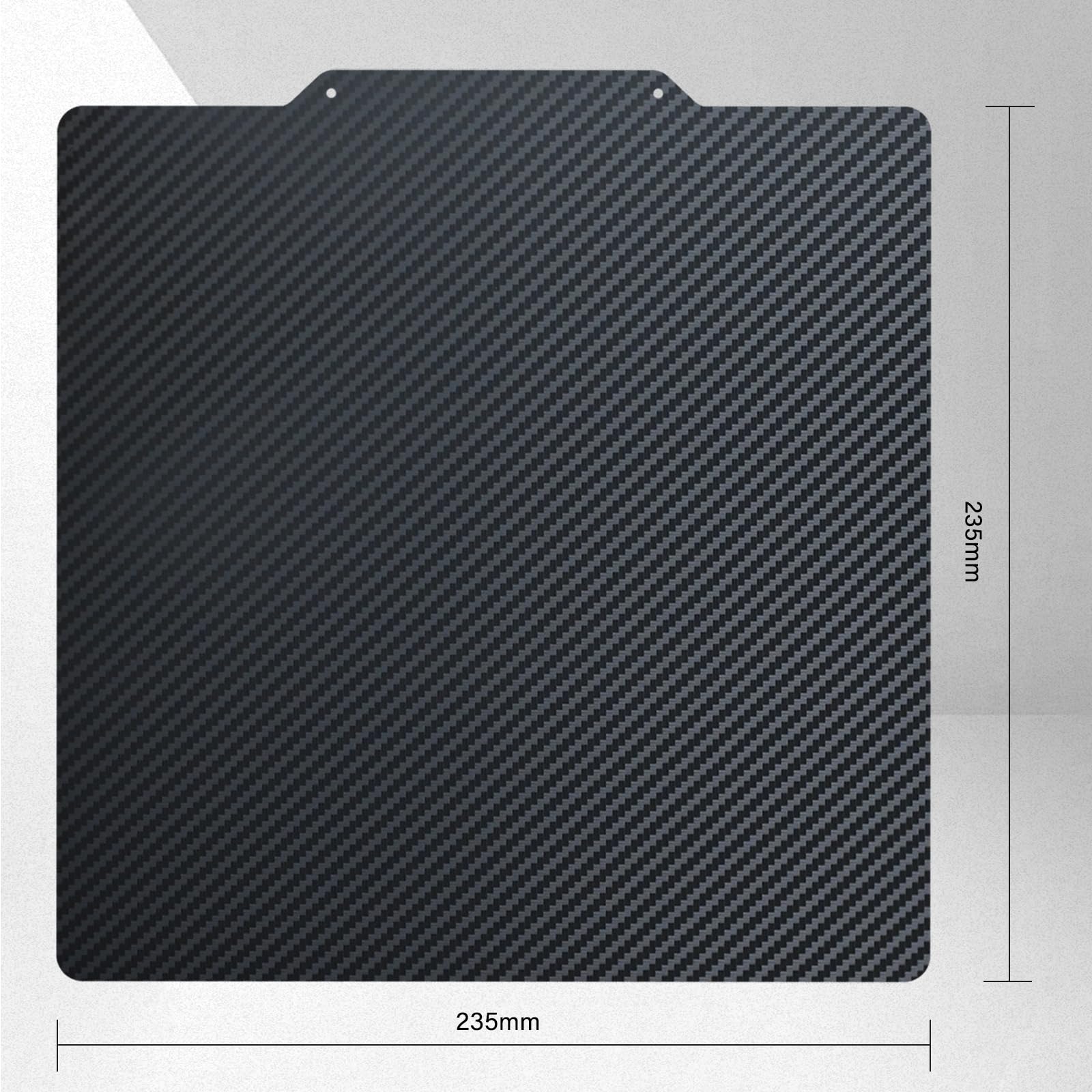 TIOPY Gladde PEI getextureerde PEI bambolab bouwplaat, 257 x 257 mm, 3D, dubbelzijdig bedrukt, veerstaal voor Bambu Lab X1 X1C X1E P1P P1S A1, 257 x 257 mm, gestructureerde printplaat, zwart