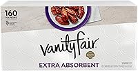Vanity Fair Extra Absorbent Paper Napkins, 160 Ct - 40% More Absorbent, Soft, Strong for Messy Meals & Daily Use