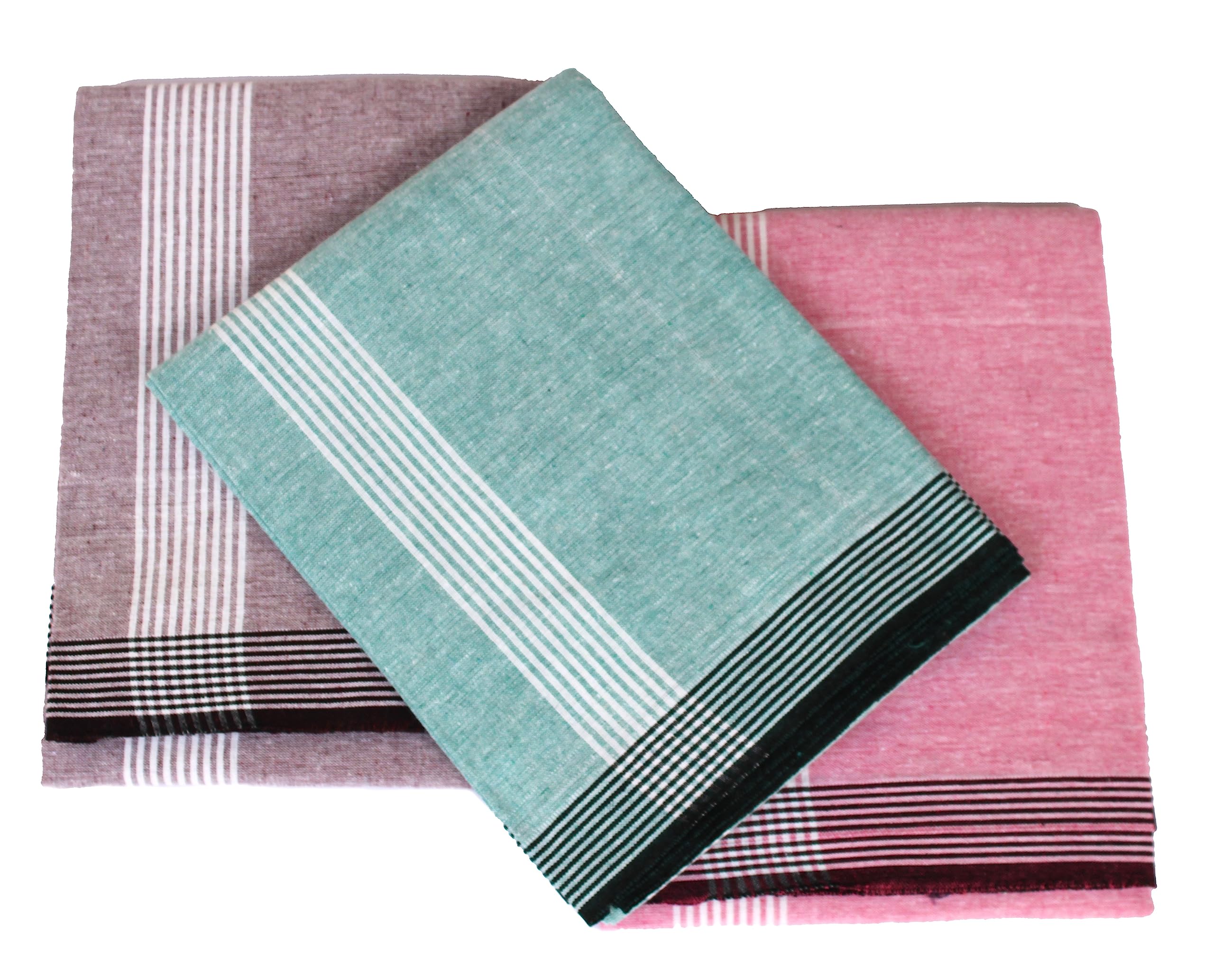 tharunsha elite Cotton Men's Single Dhoti -1.9 Mtrs Color Dhoti Set of 3-picture-12