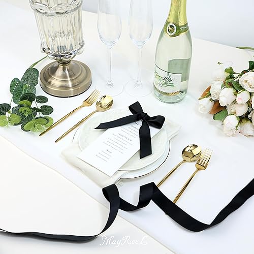 Miniatura 3 de MAYREEL Cinta de grogrén negra de 1 pulgada para manualidades, envoltura de regalos, decoración de boda, lazos para el pelo, recuerdos de fiesta,